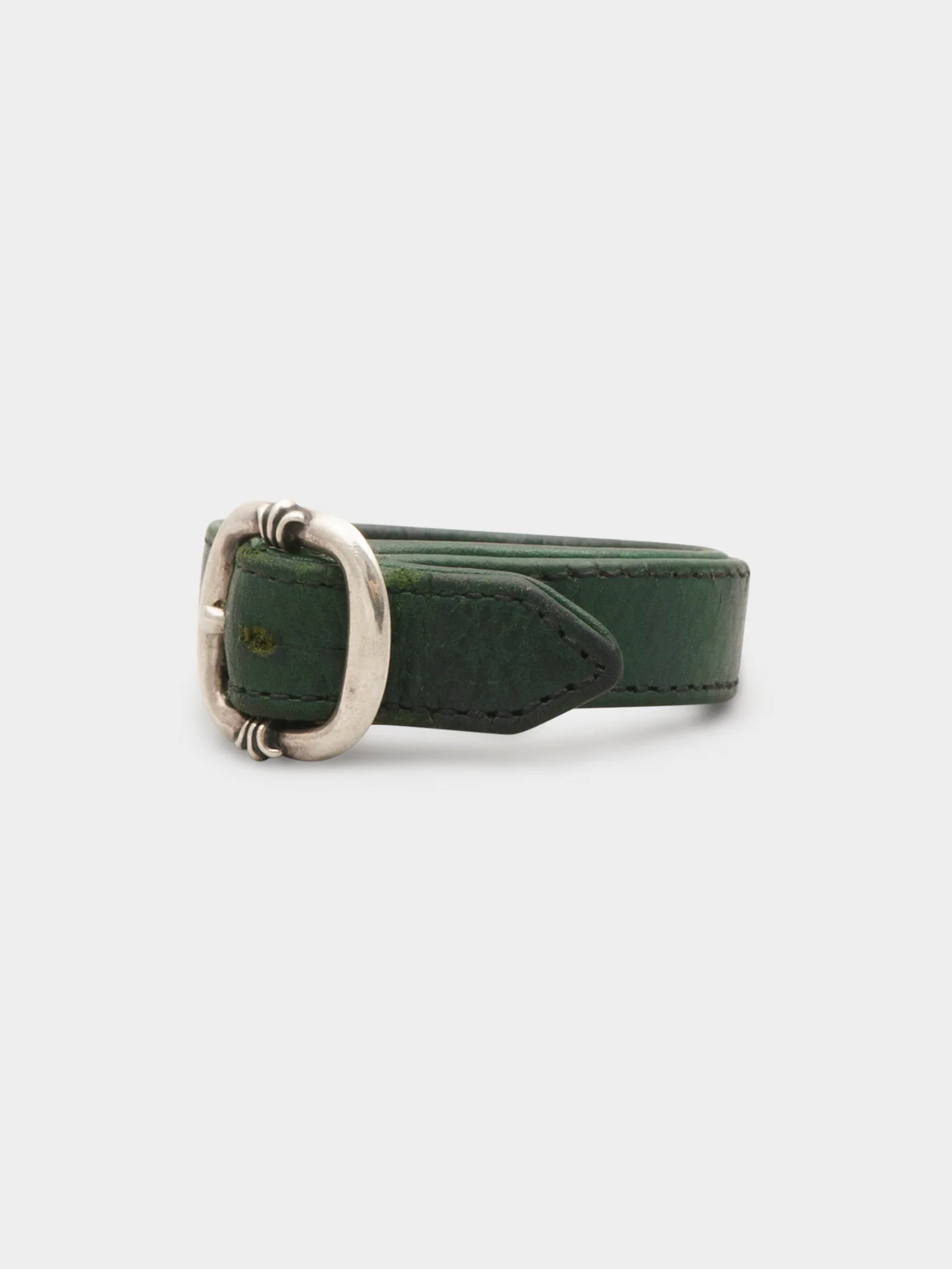 Green Leather Gunslinger Bracelet - Image 2