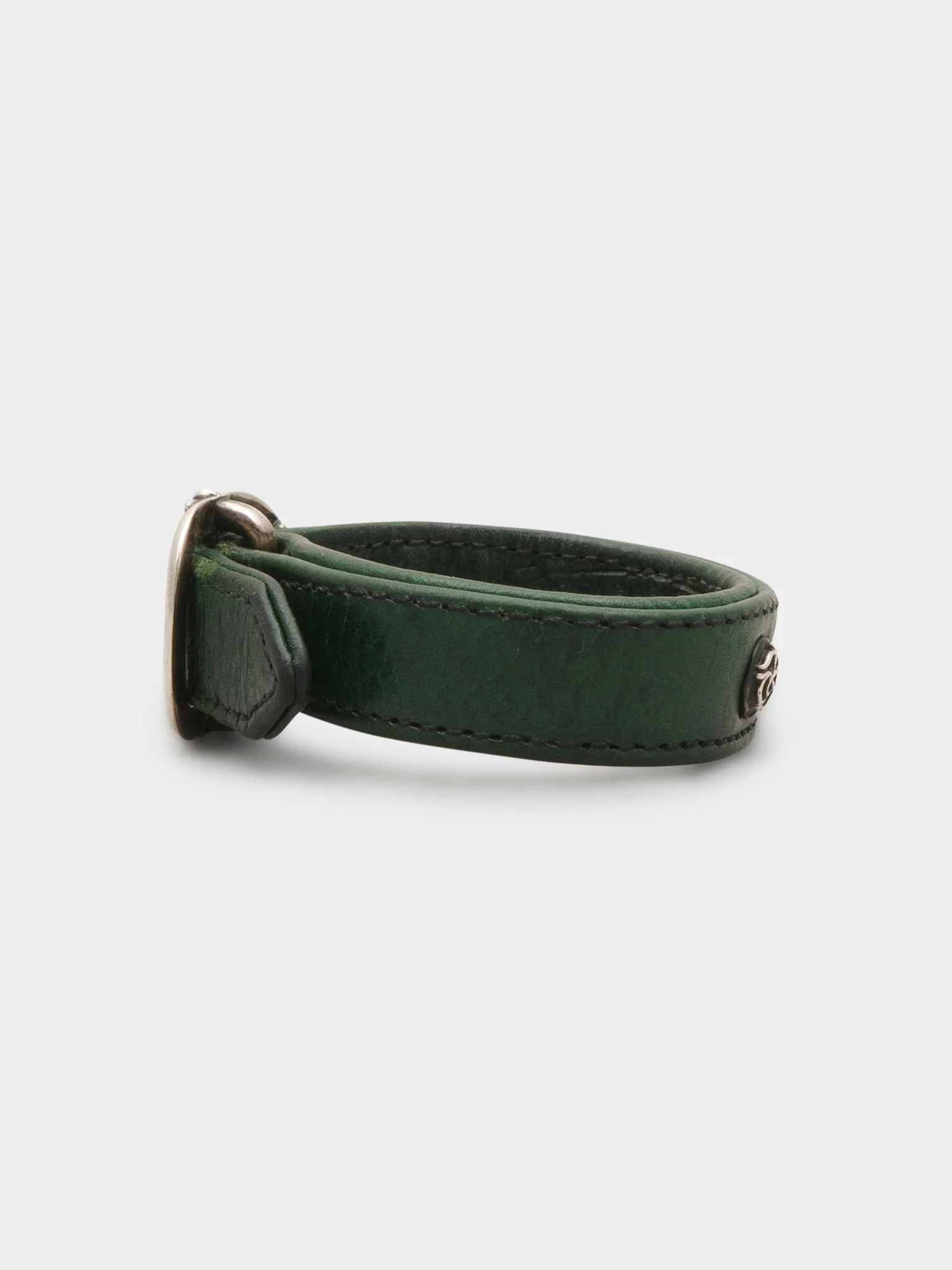 Green Leather Gunslinger Bracelet - Image 3