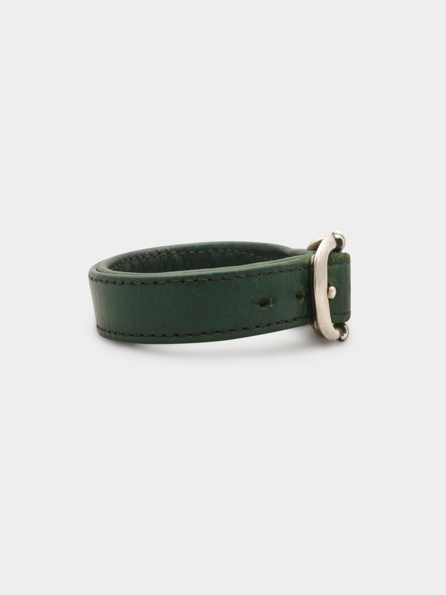 Green Leather Gunslinger Bracelet - Image 5
