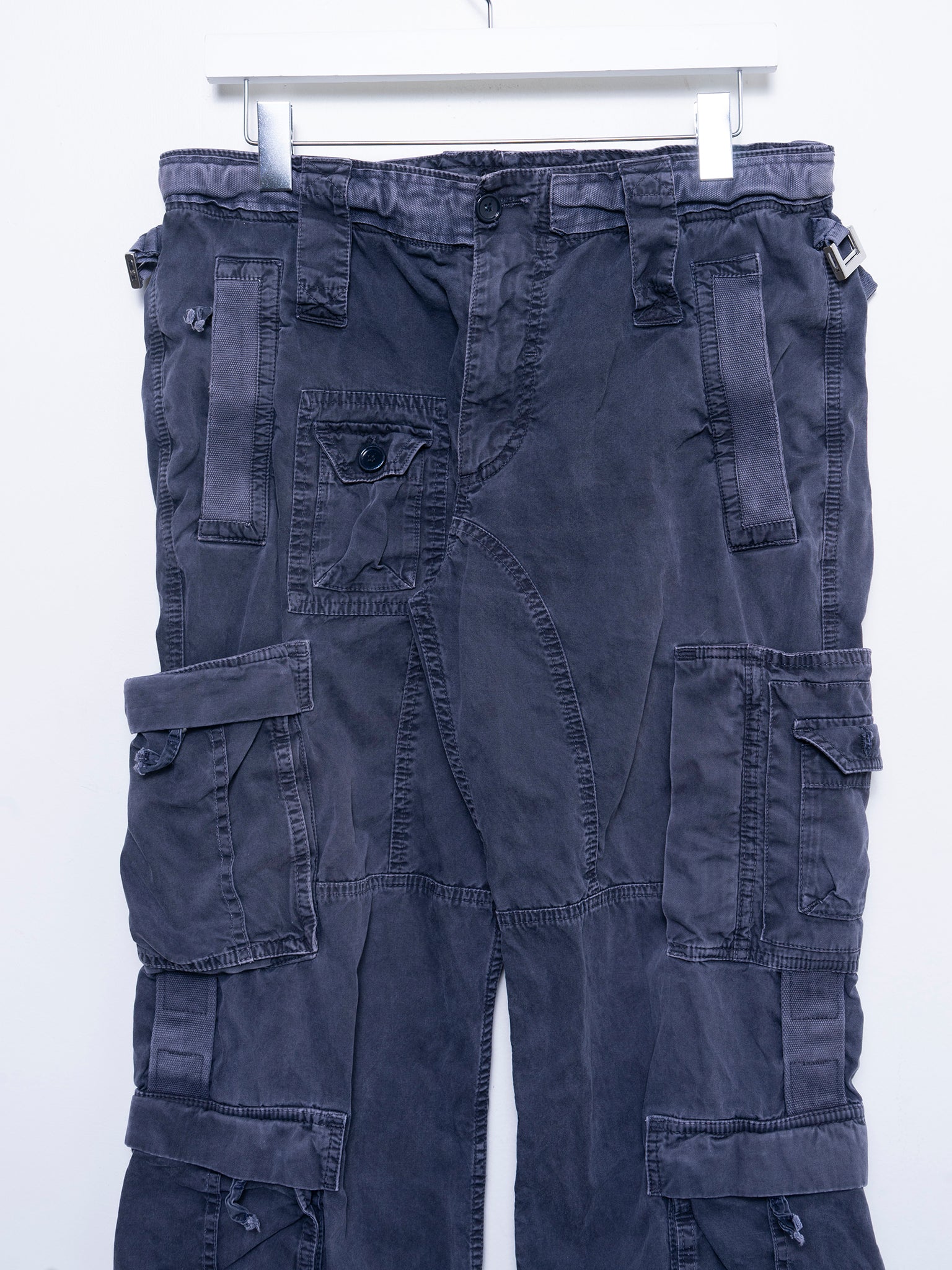 Grey Military Cargo Pants - Image 2