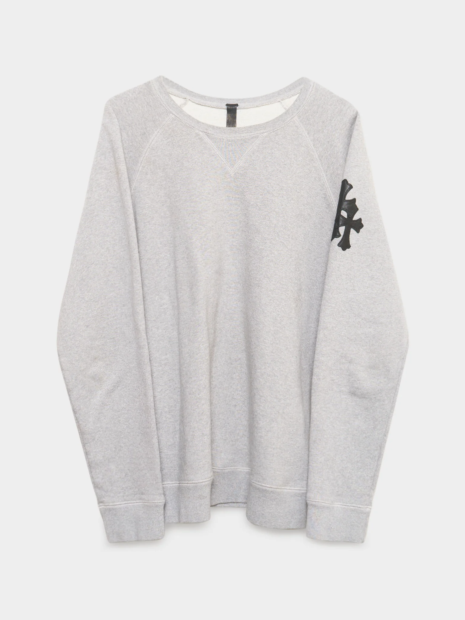 Grey Paper Jam Patched Crewneck - Image 2