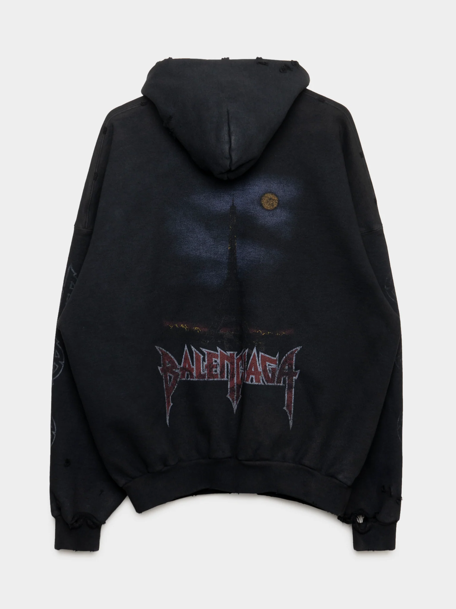 Heavy Paris Moon Zip-Up Hoodie