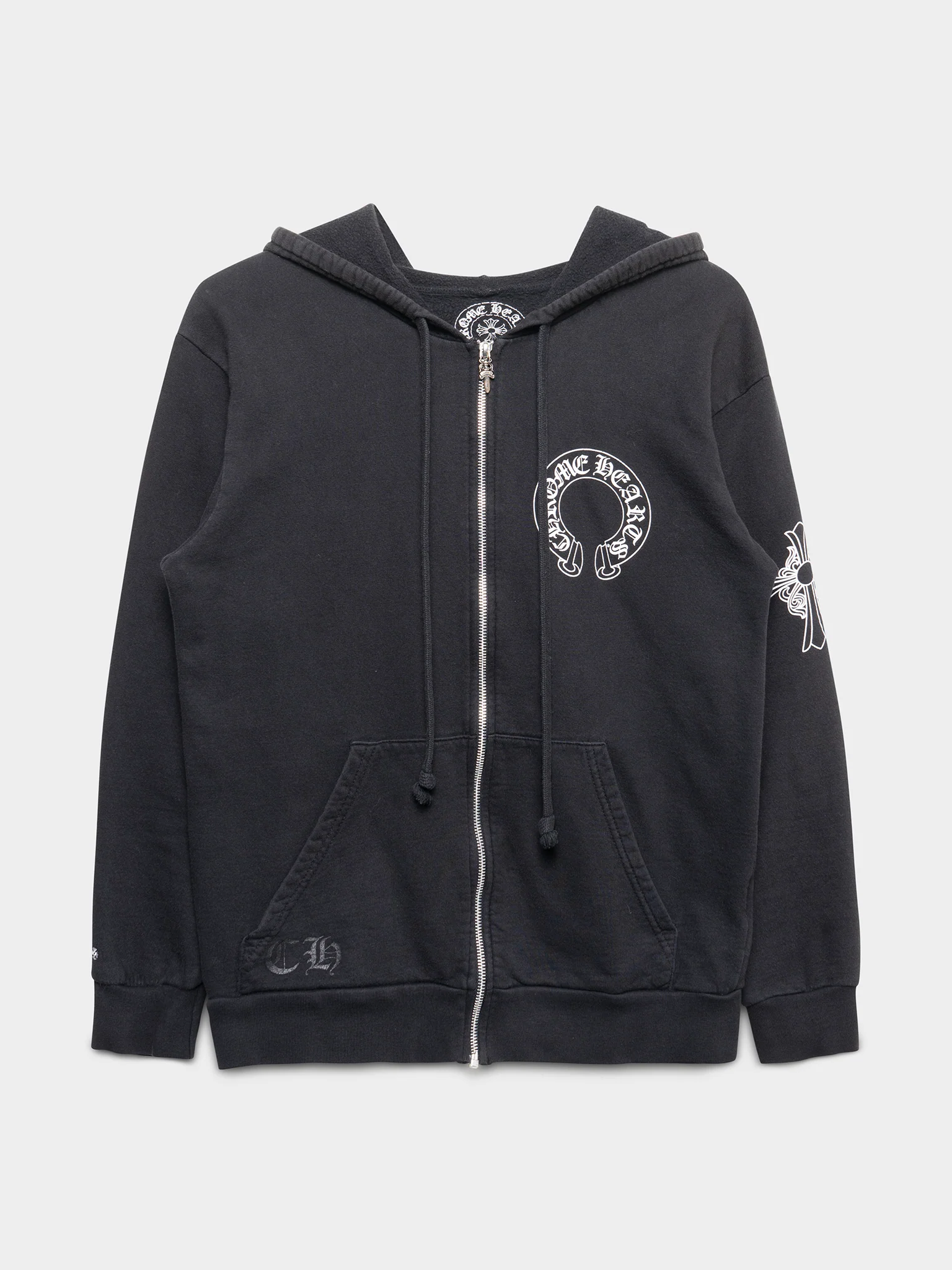 Horseshoe & Cross Zip-Up Hoodie