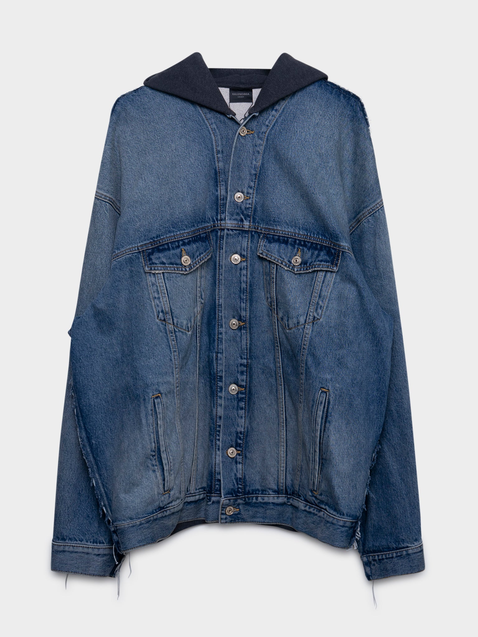 Hybrid Hooded Denim Jacket