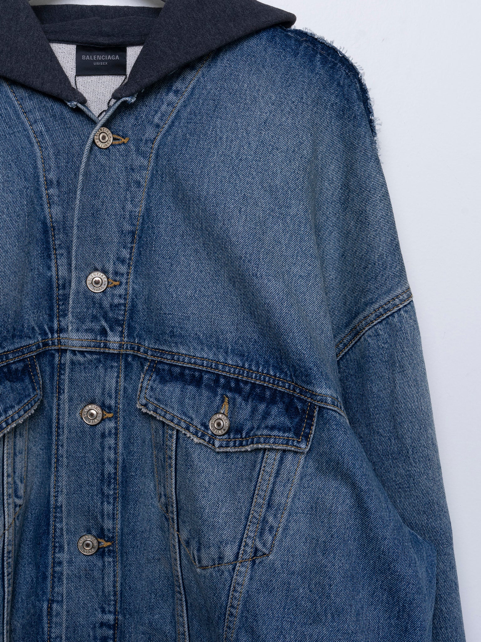 Hybrid Hooded Denim Jacket - Image 2