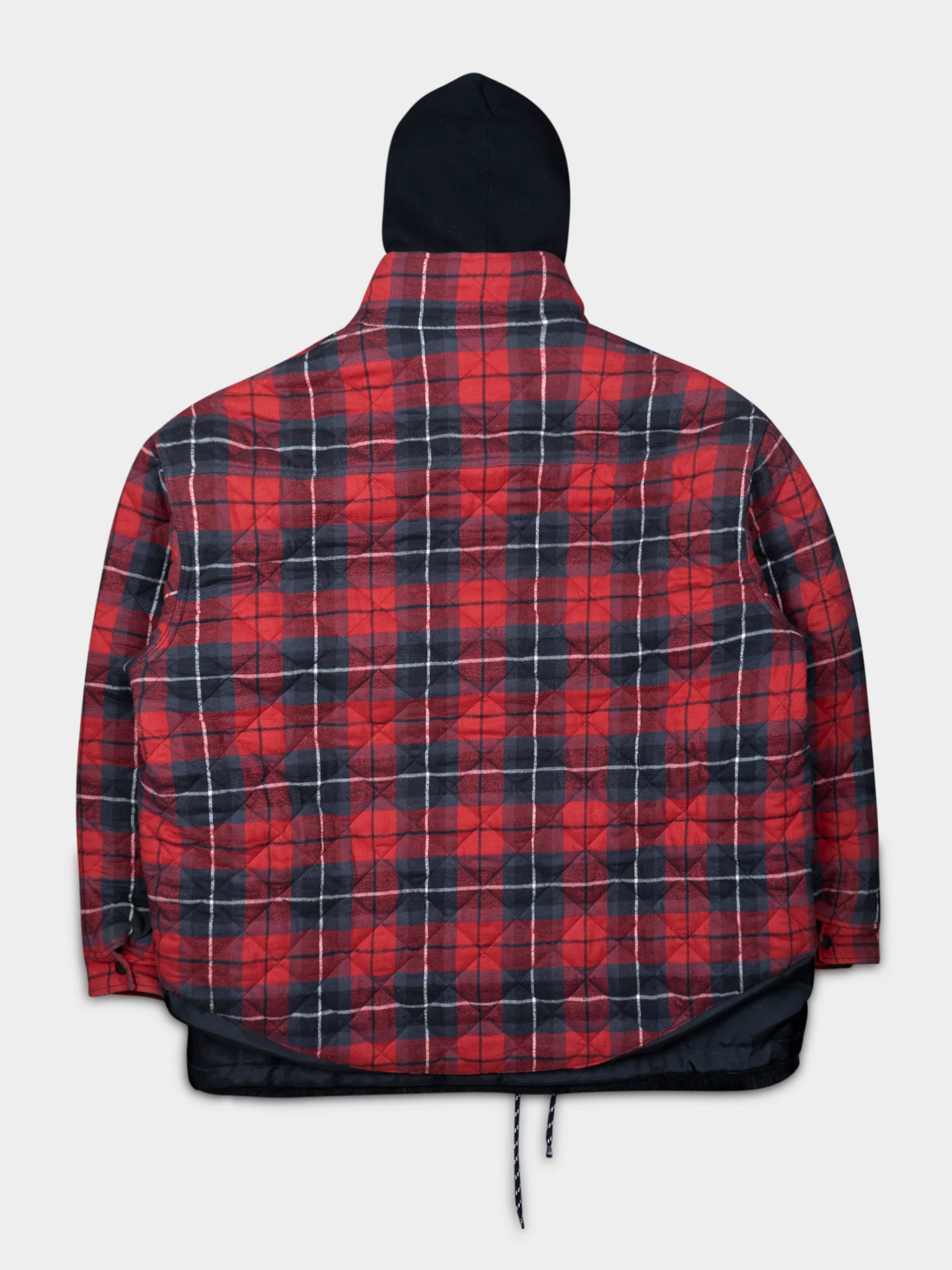 Hybrid Plaid/Denim/Fur Jacket - Image 2