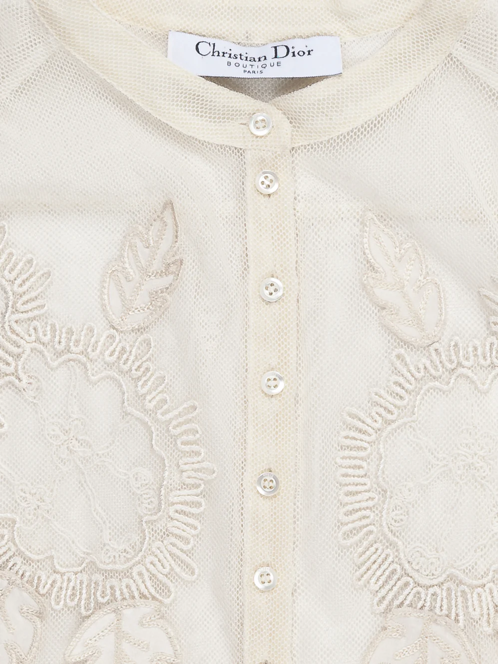 Galliano Mesh Floral Shirt - Image 3