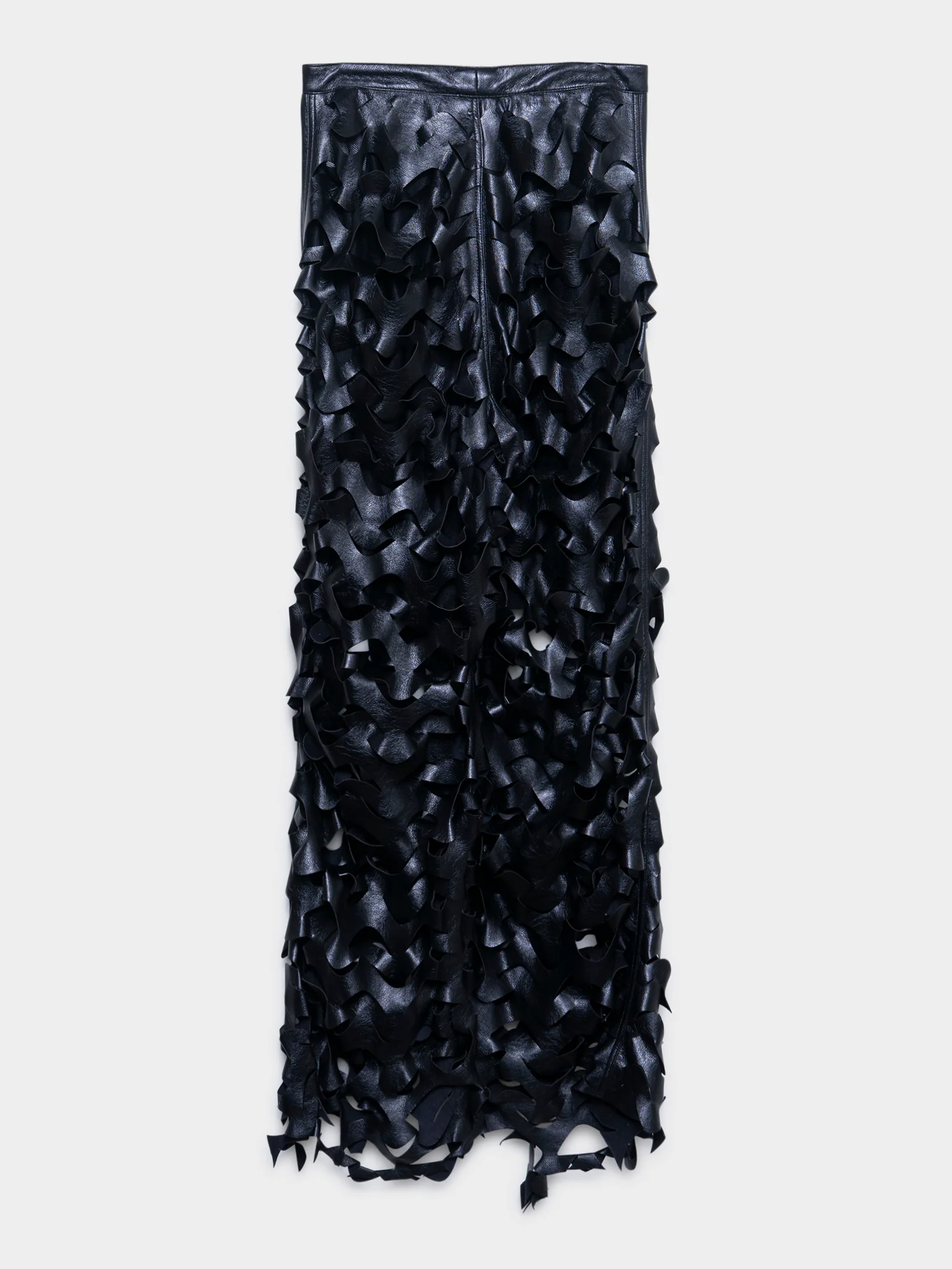 Laser Cut Wide Leg Leather Pants - Image 3