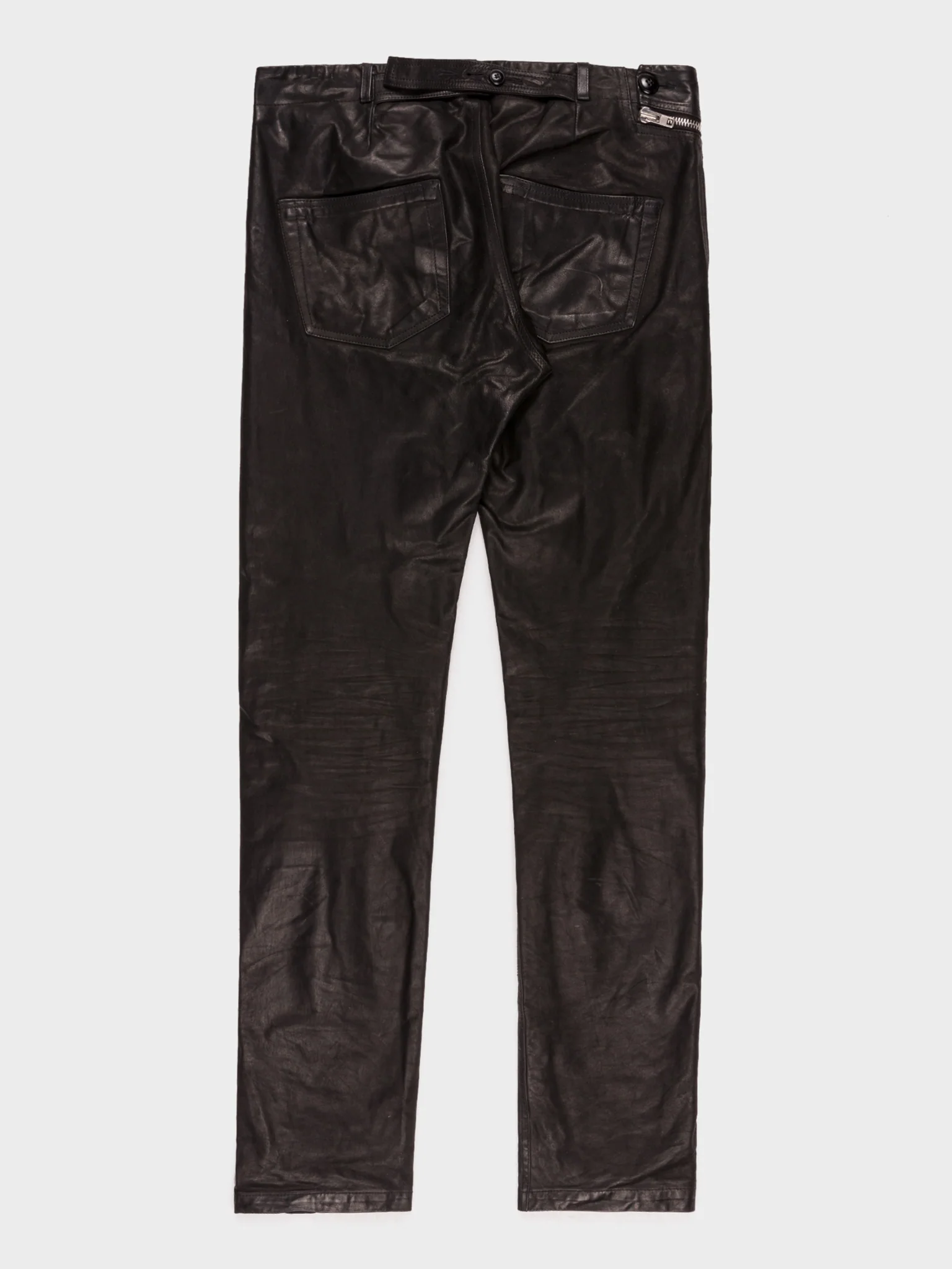 Leather Aircut Trousers - Image 2