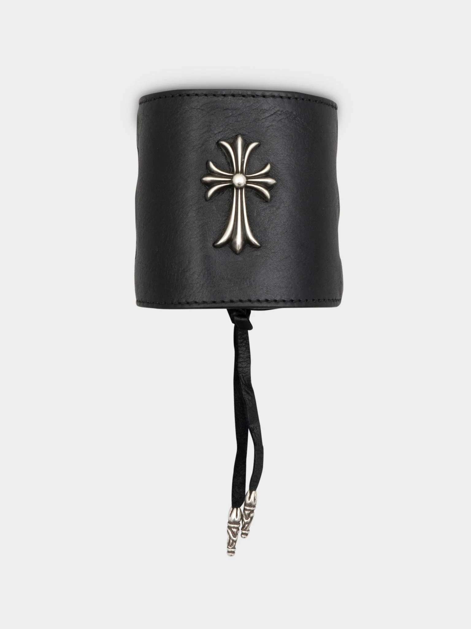 Leather Cross Stud Bracelet