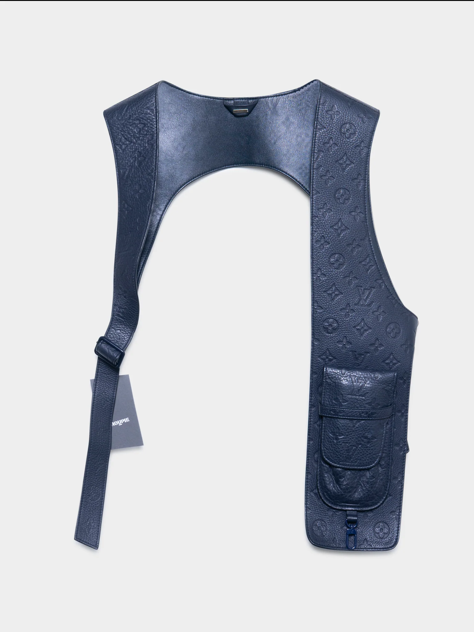 Leather Embossed Monogram Holster Vest