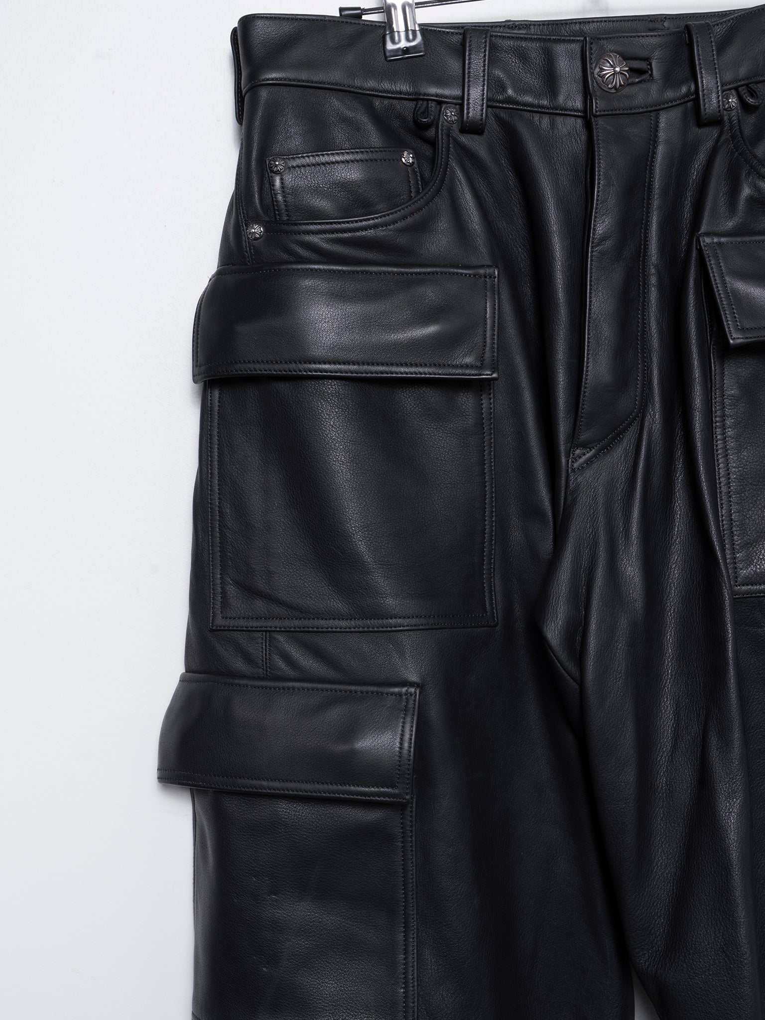 Leather Fatigue Cargo Shorts - Image 2