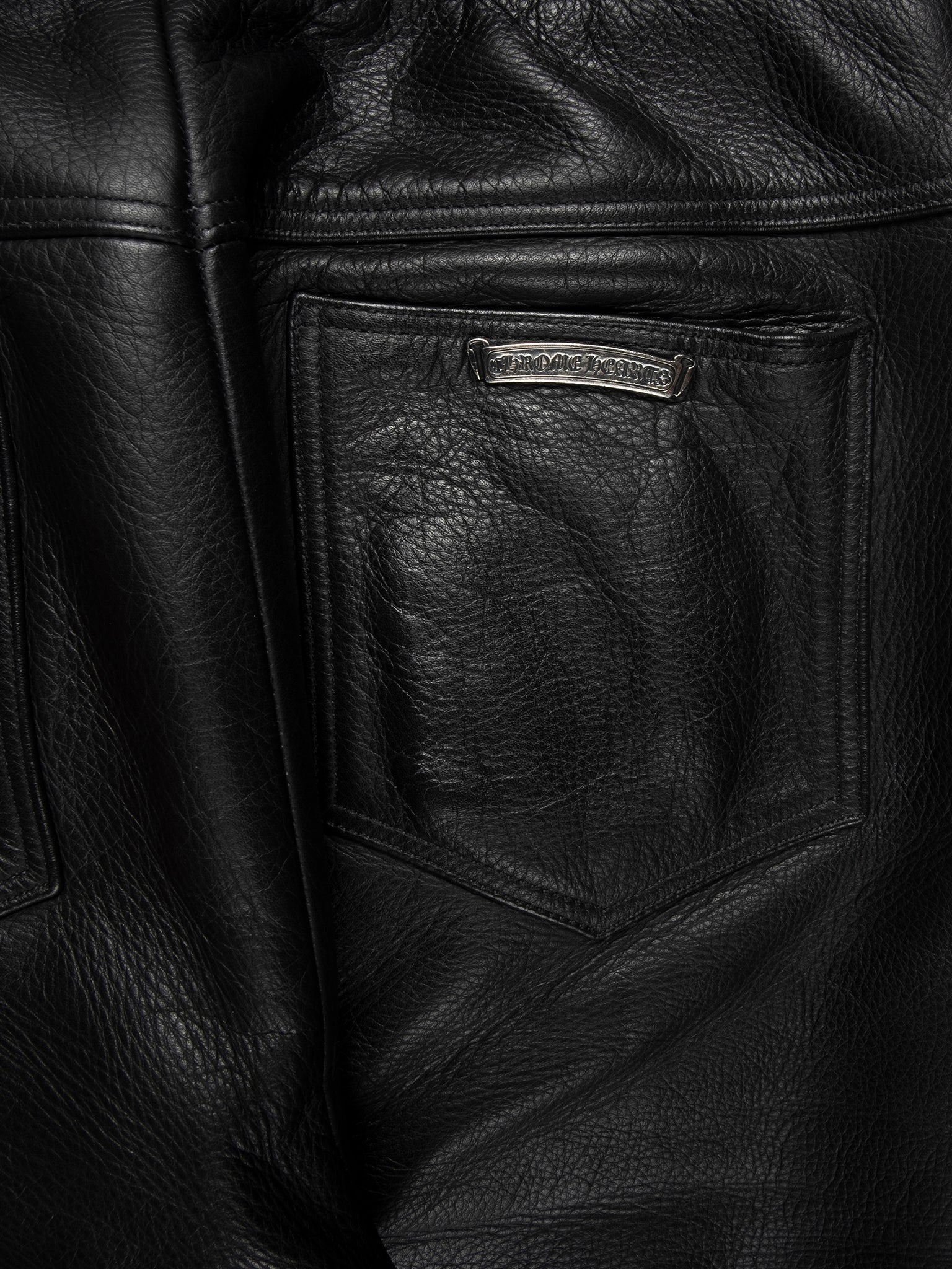 Leather Fleur Knee Trousers - Image 4