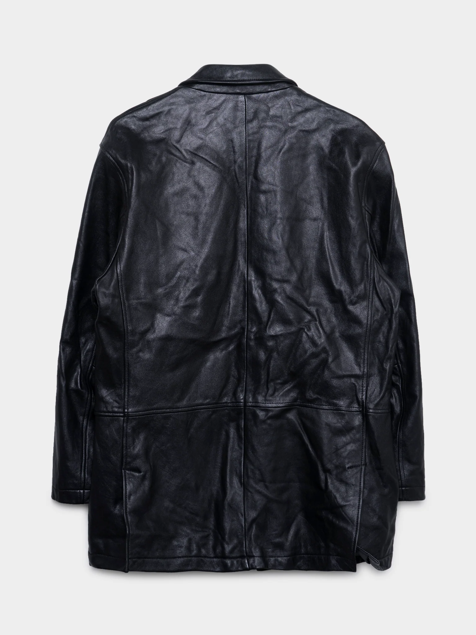 Leather Harrington Jacket - Image 3
