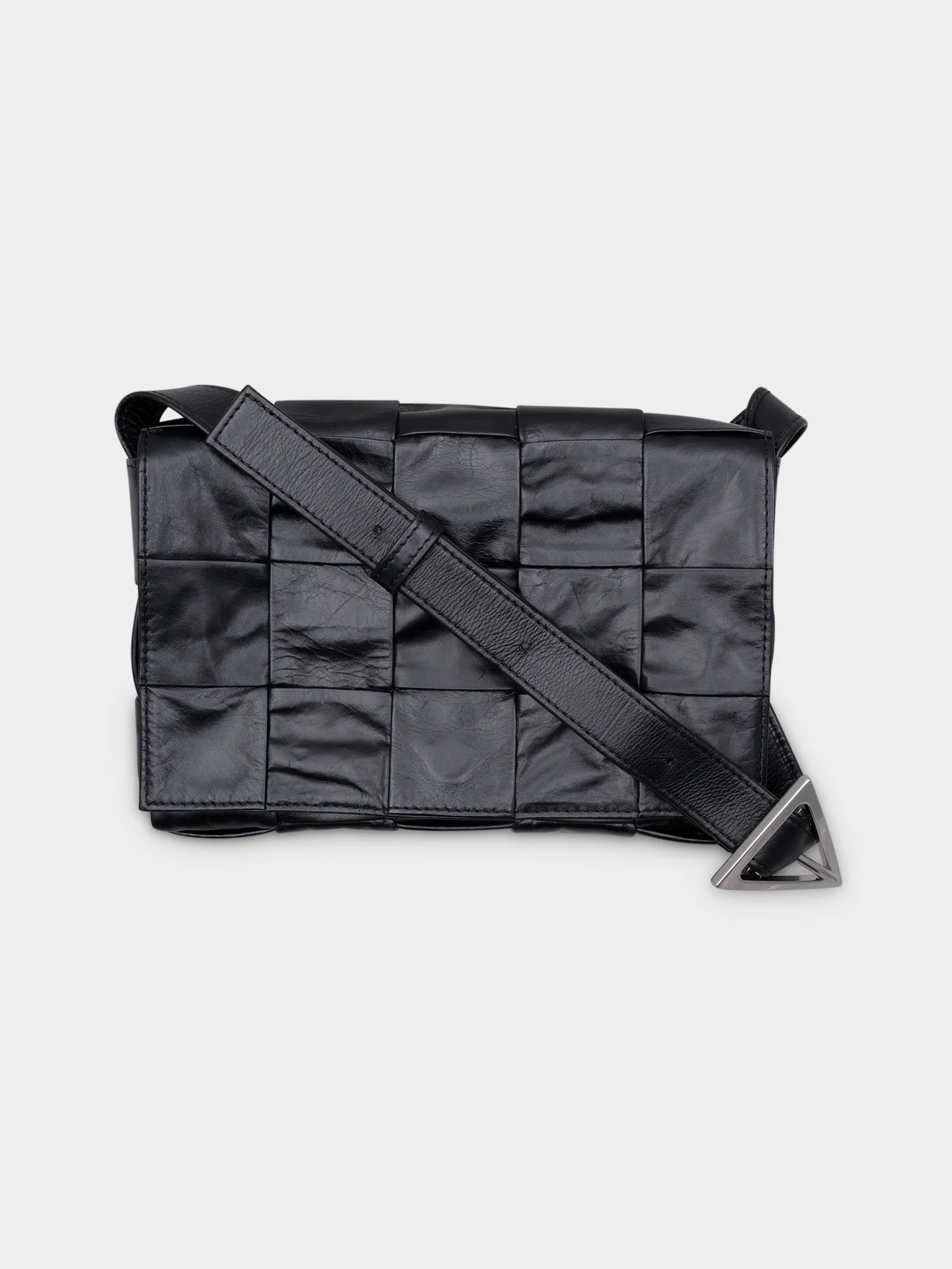 Leather Intrecciato Quilted Cassette Bag