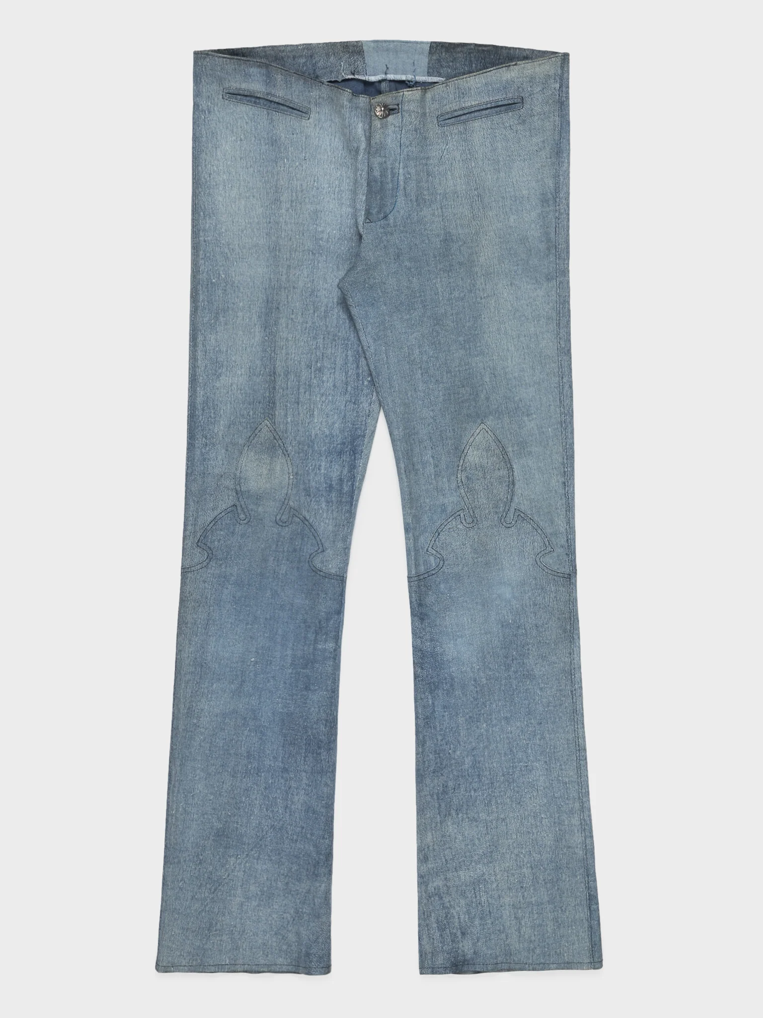 Leather Fleurknee Trousers