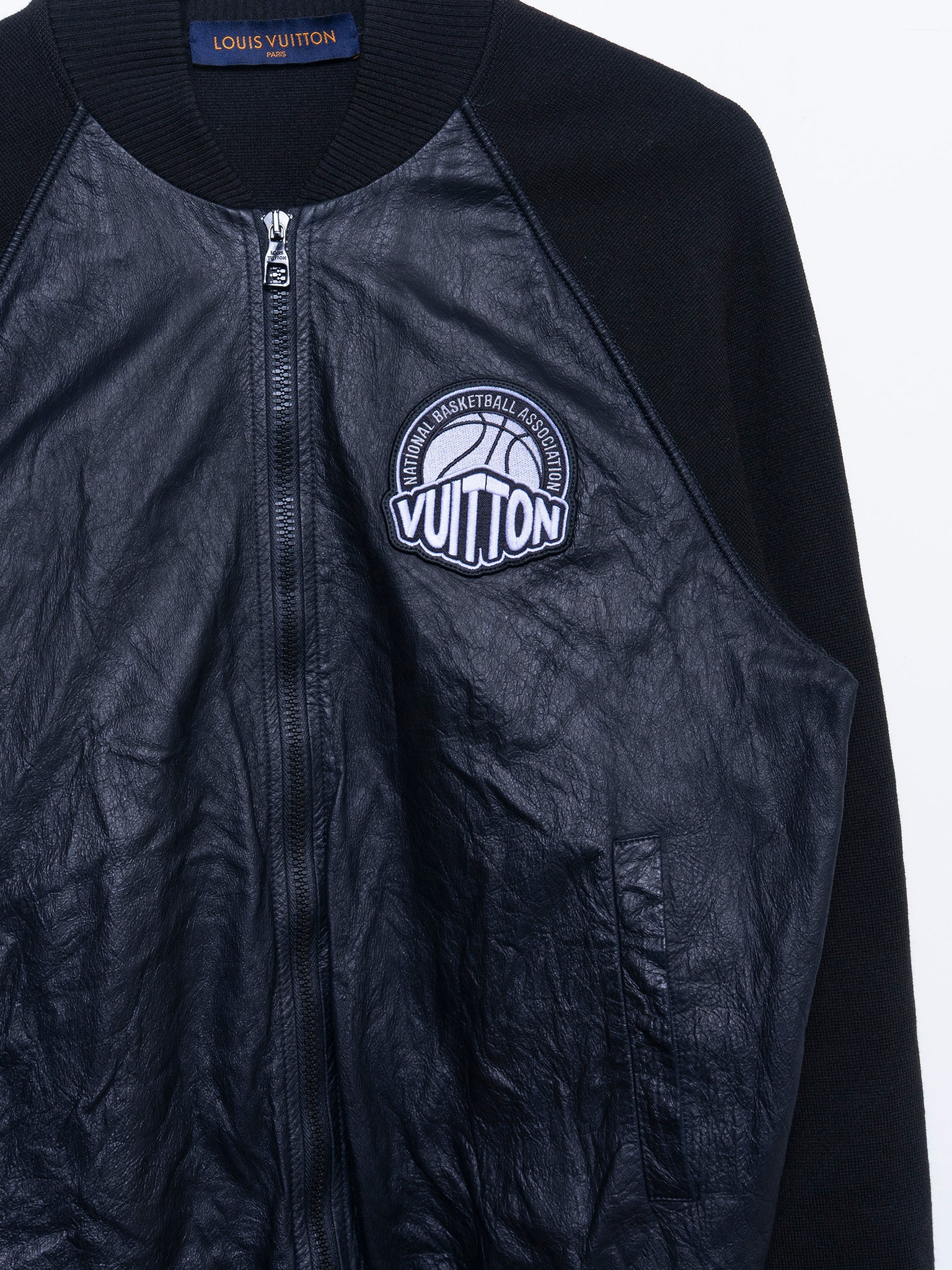 Leather NBA Bomber Jacket - Image 3
