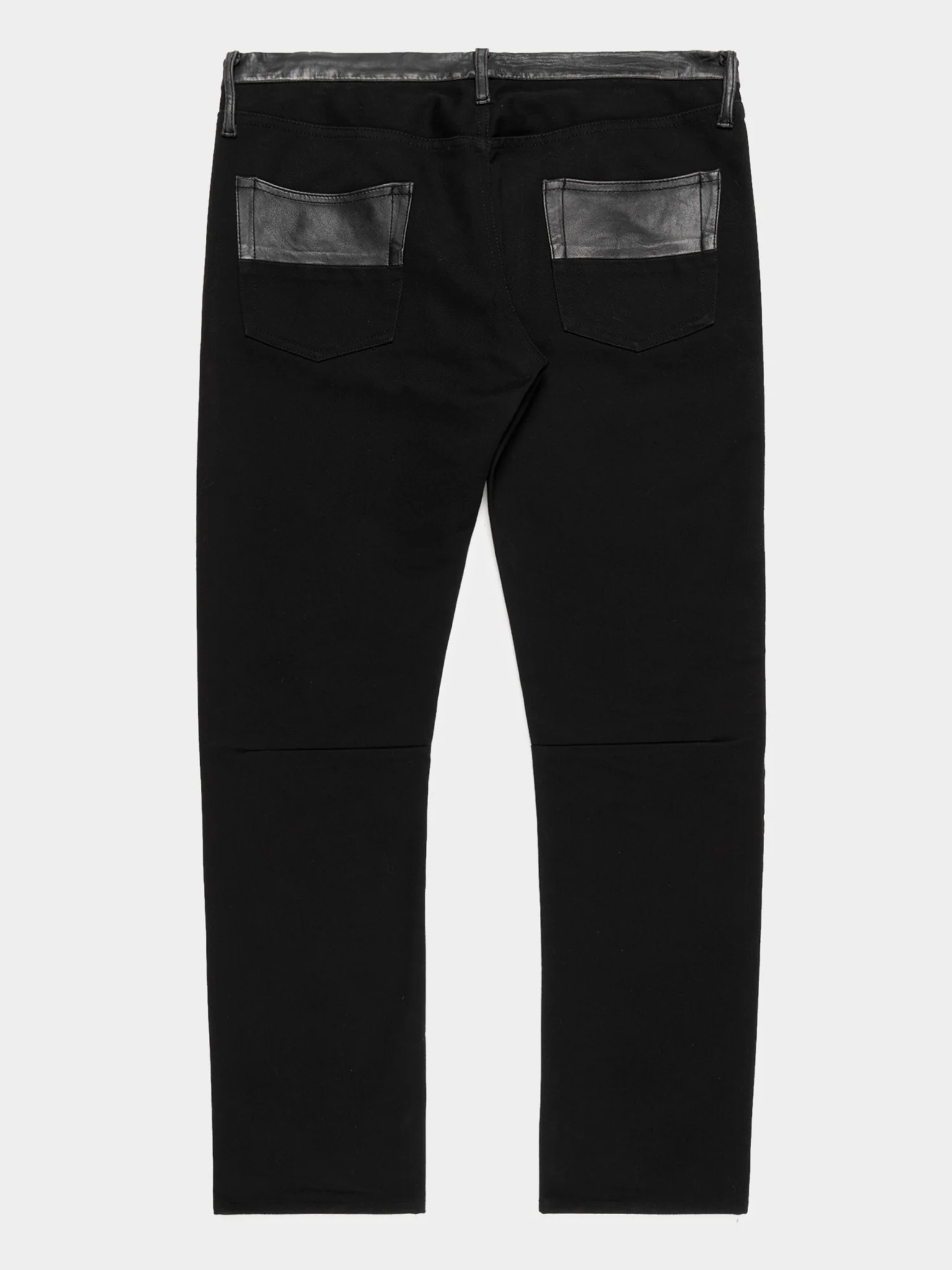 'Arts & Crafts" Distressed Leather-trimmed Pants - Image 2