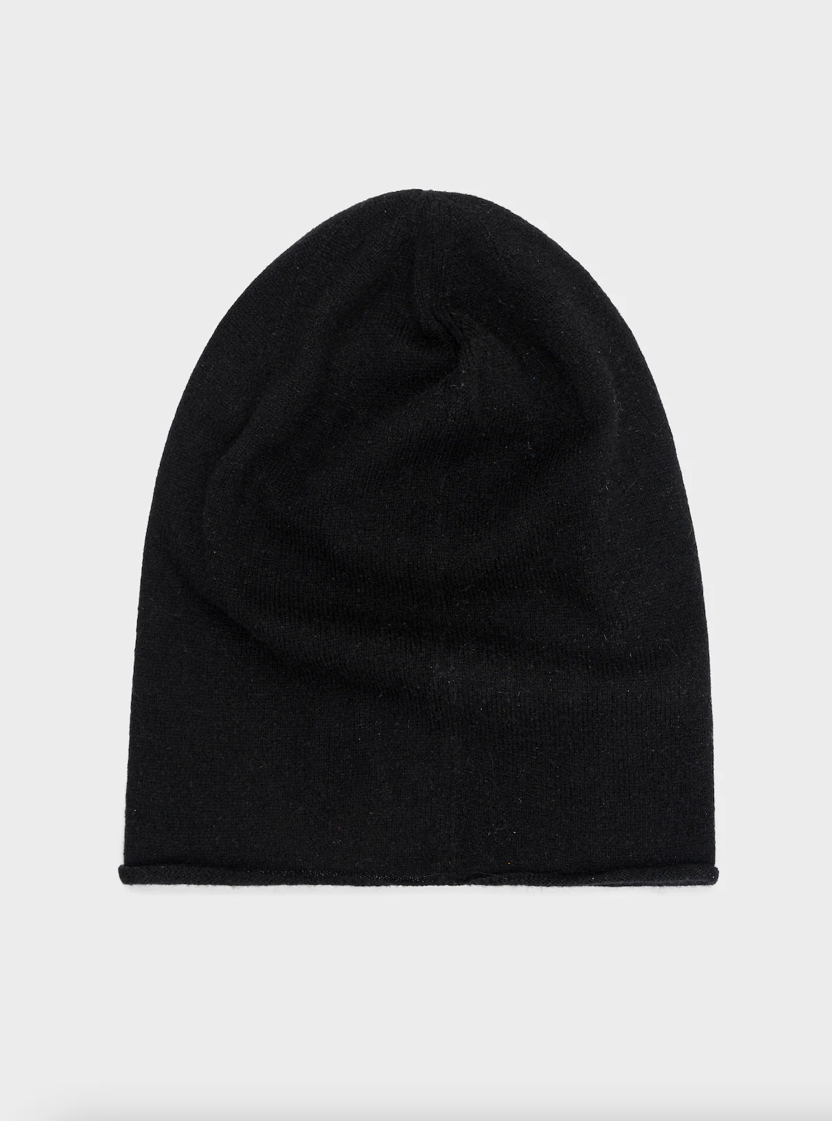 Cashmere Leather Patch Beanie - Image 2