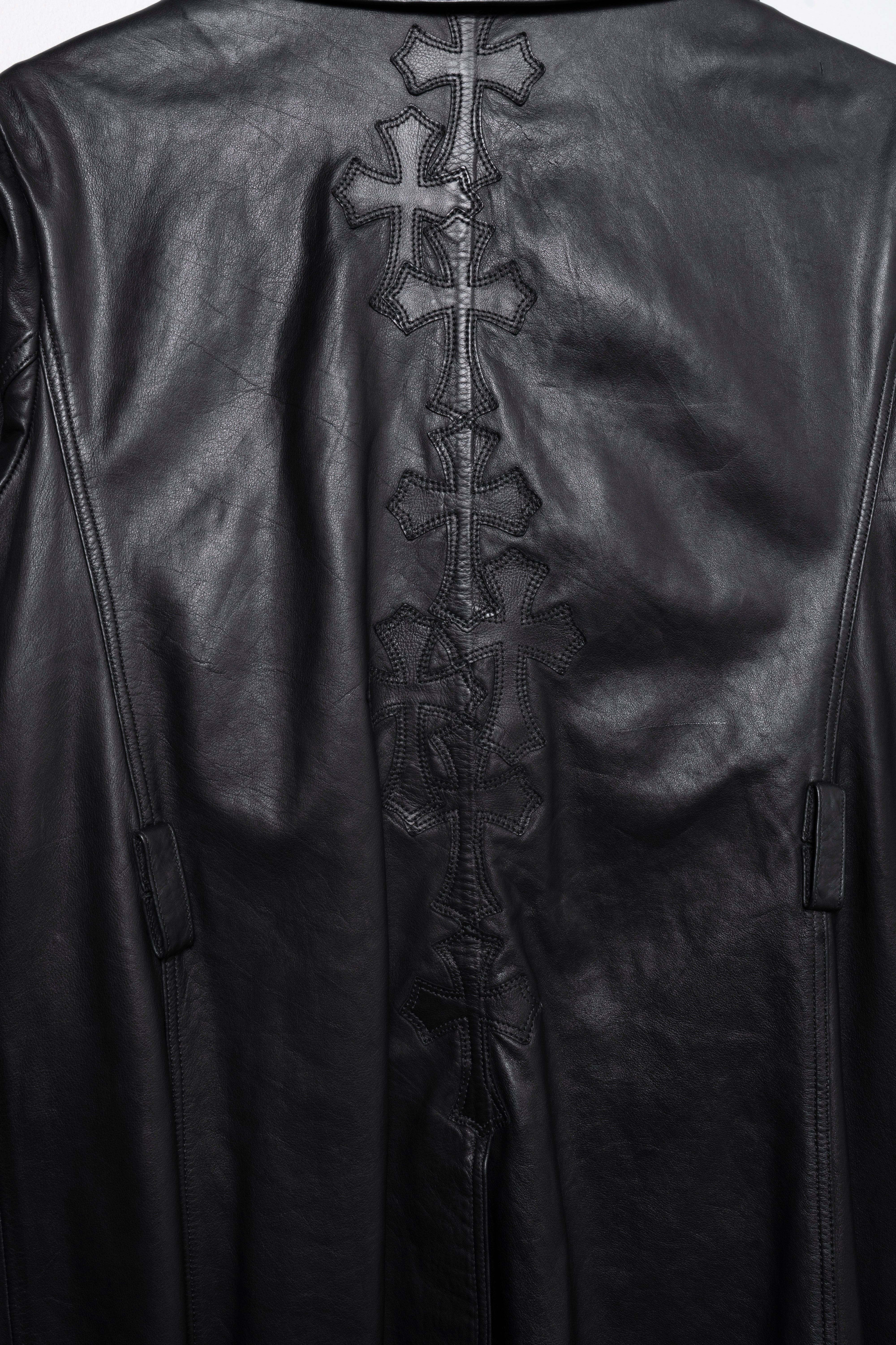 Leather Patched Trench Coat - Image 3