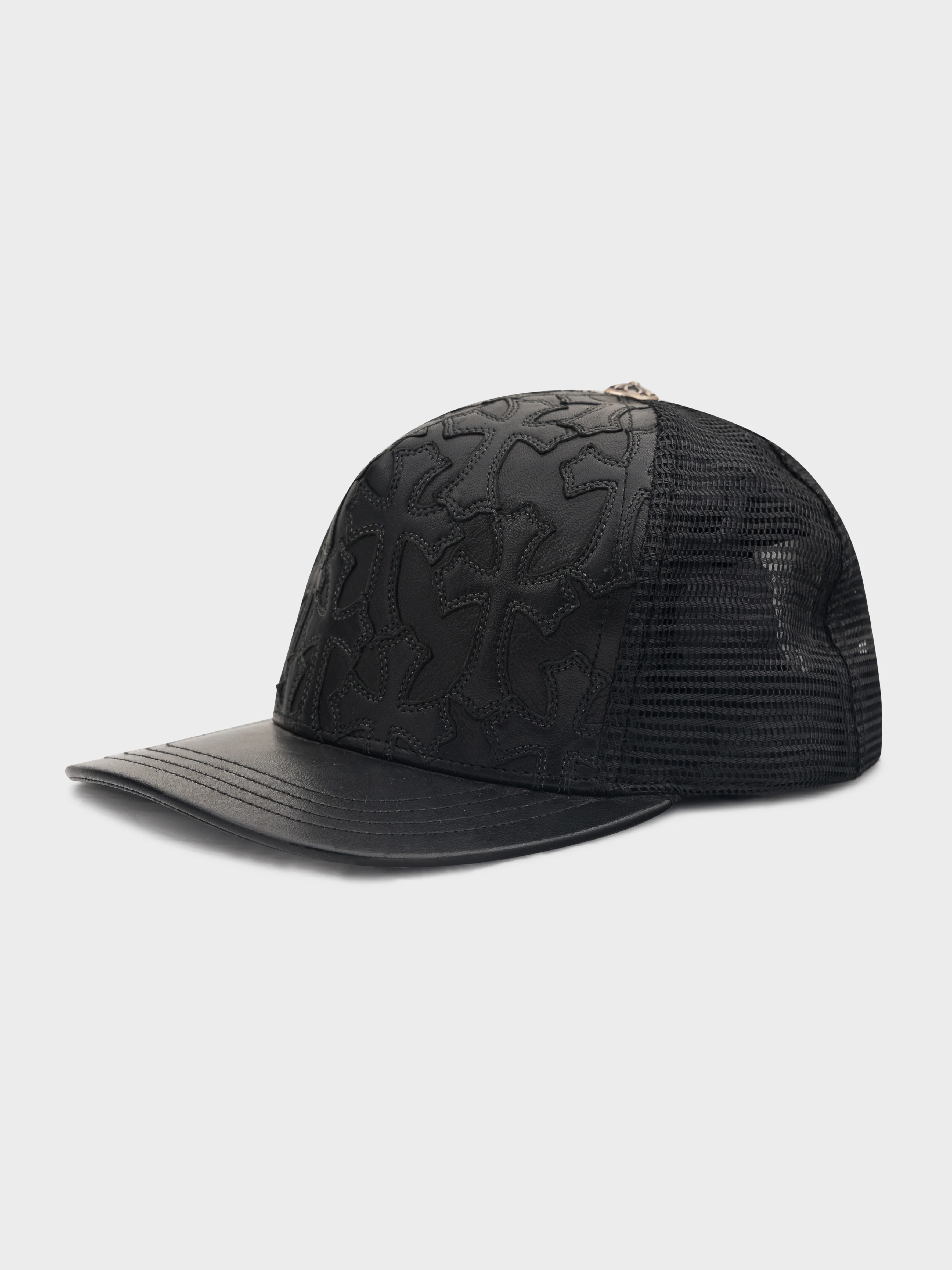 Leather Patched Trucker Hat - Image 2