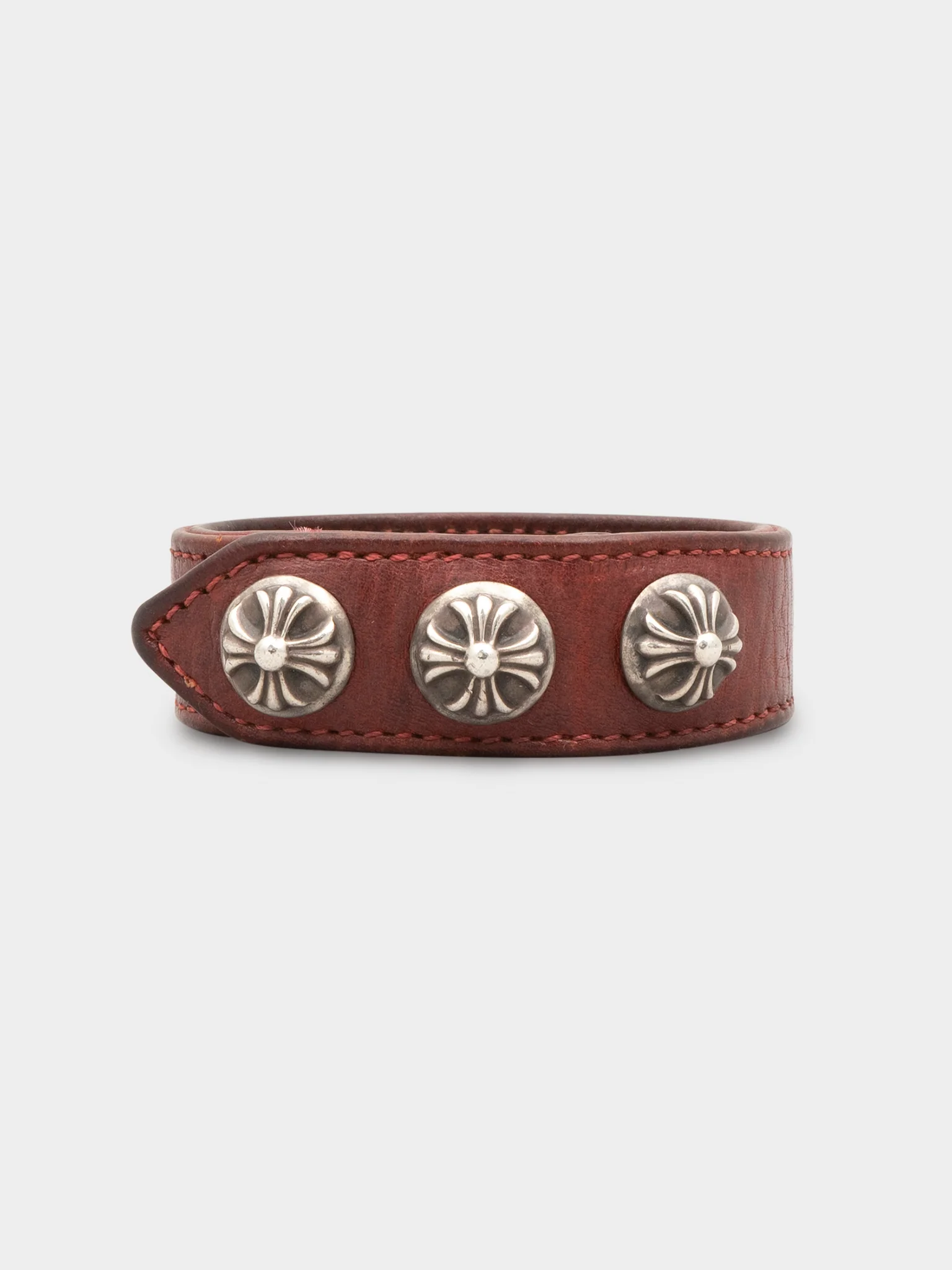 Leather Plus Stud Bracelet