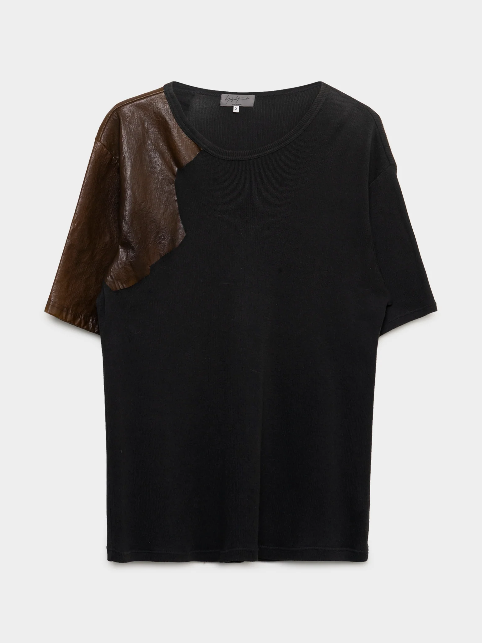 Leather Shoulder T-shirt