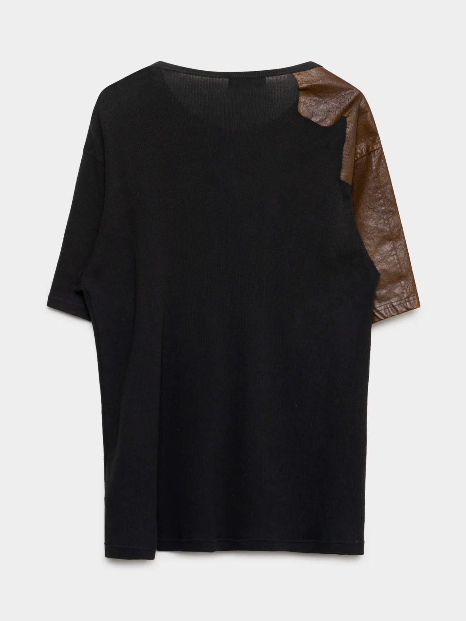 Leather Shoulder T-shirt - Image 3