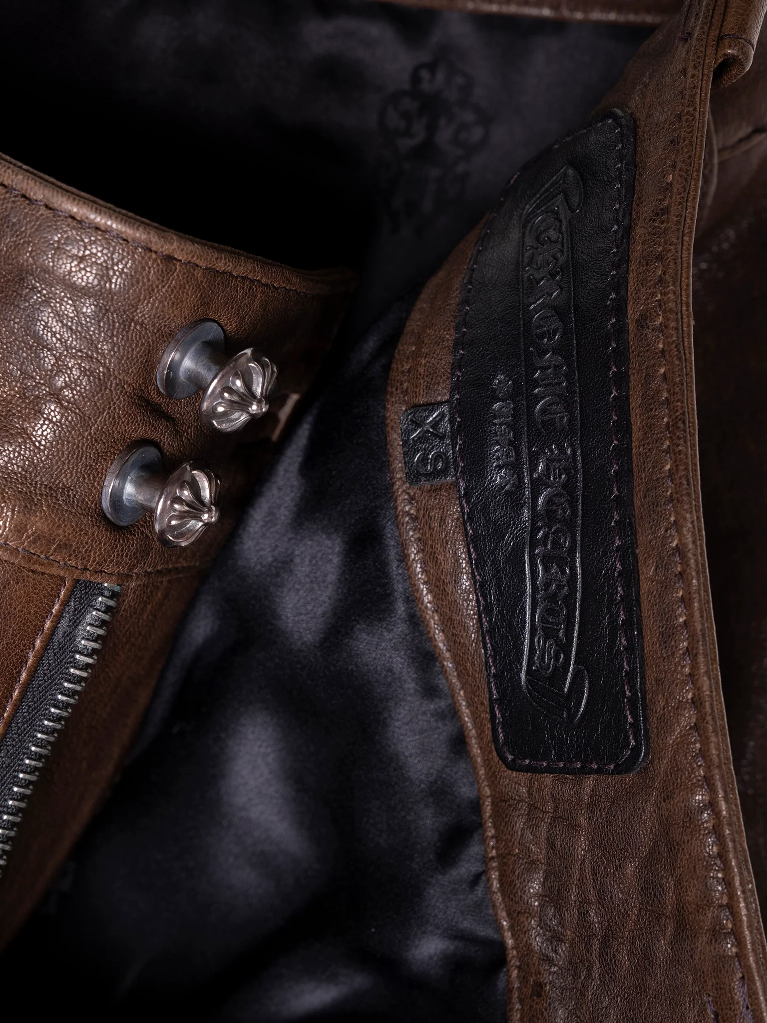 Burgundy Calf Leather Skirt - Image 4