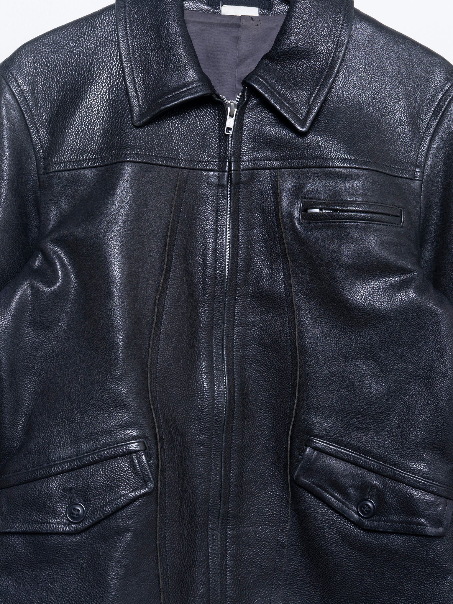 Leather Trucker Jacket - Image 3