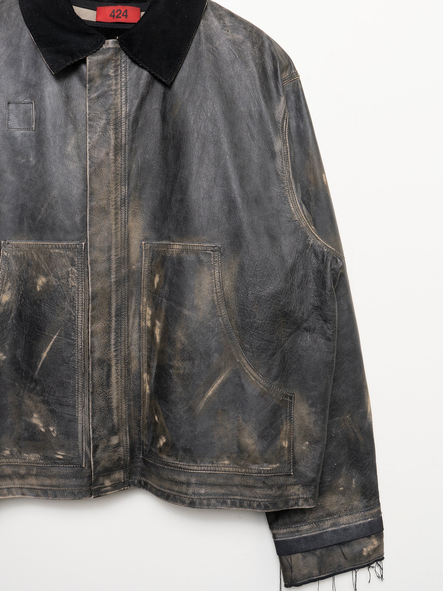 Leather Work Chore Jacket - Image 2