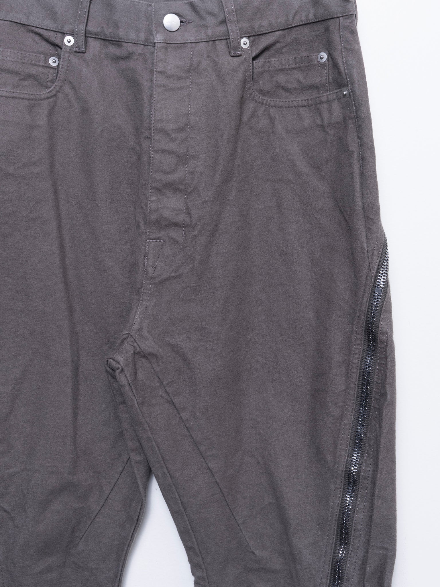 ‘Lido’ Dark Dust Moleskin Banana Bolan Cut Pants - Image 2