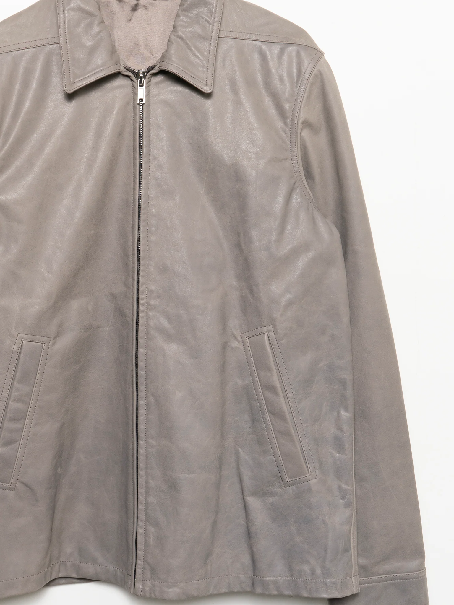 ‘Lido’ Dust Leather Brad Jacket - Image 2