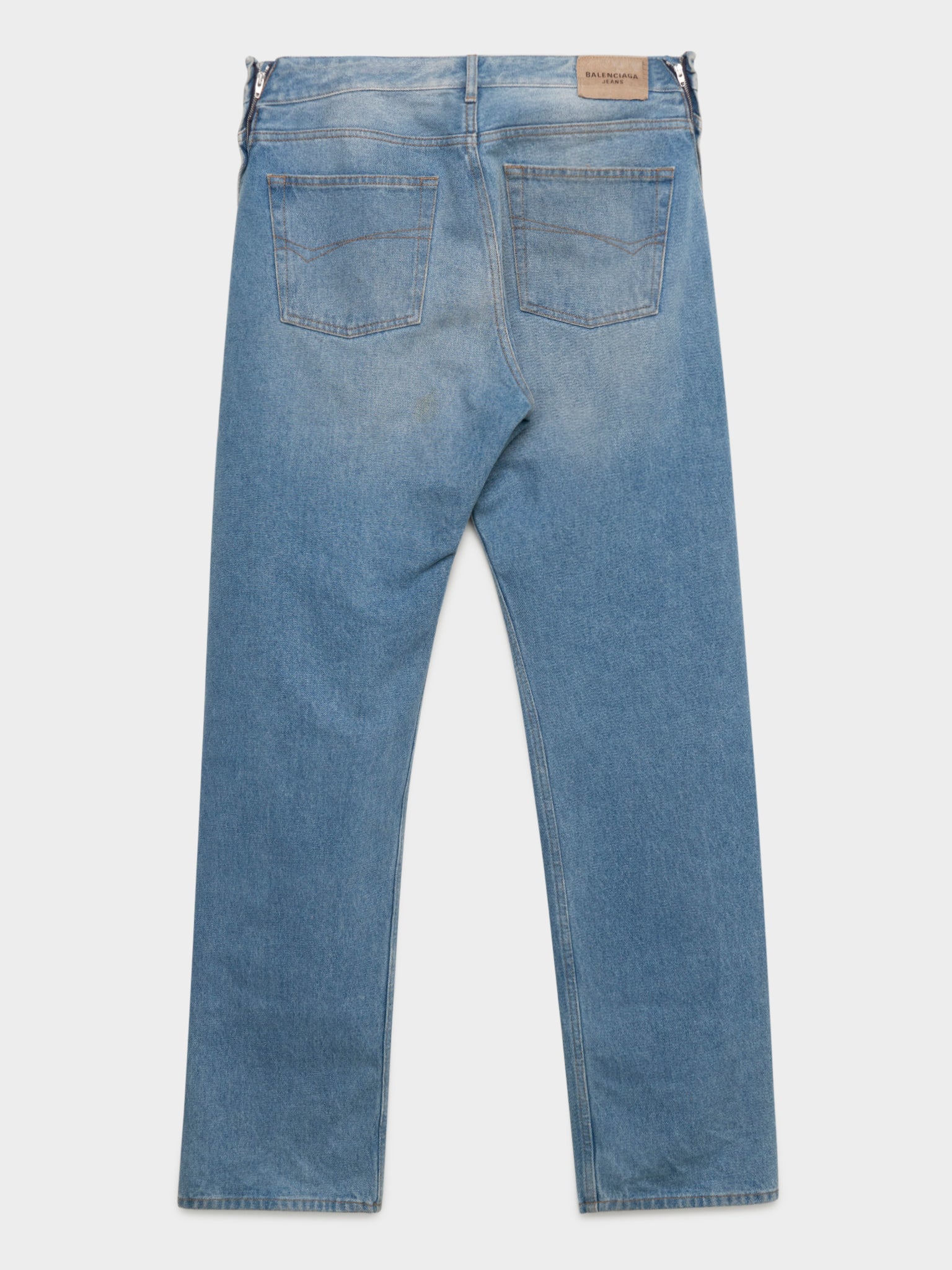 Cigar Cut Light Wash Jeans - Image 2