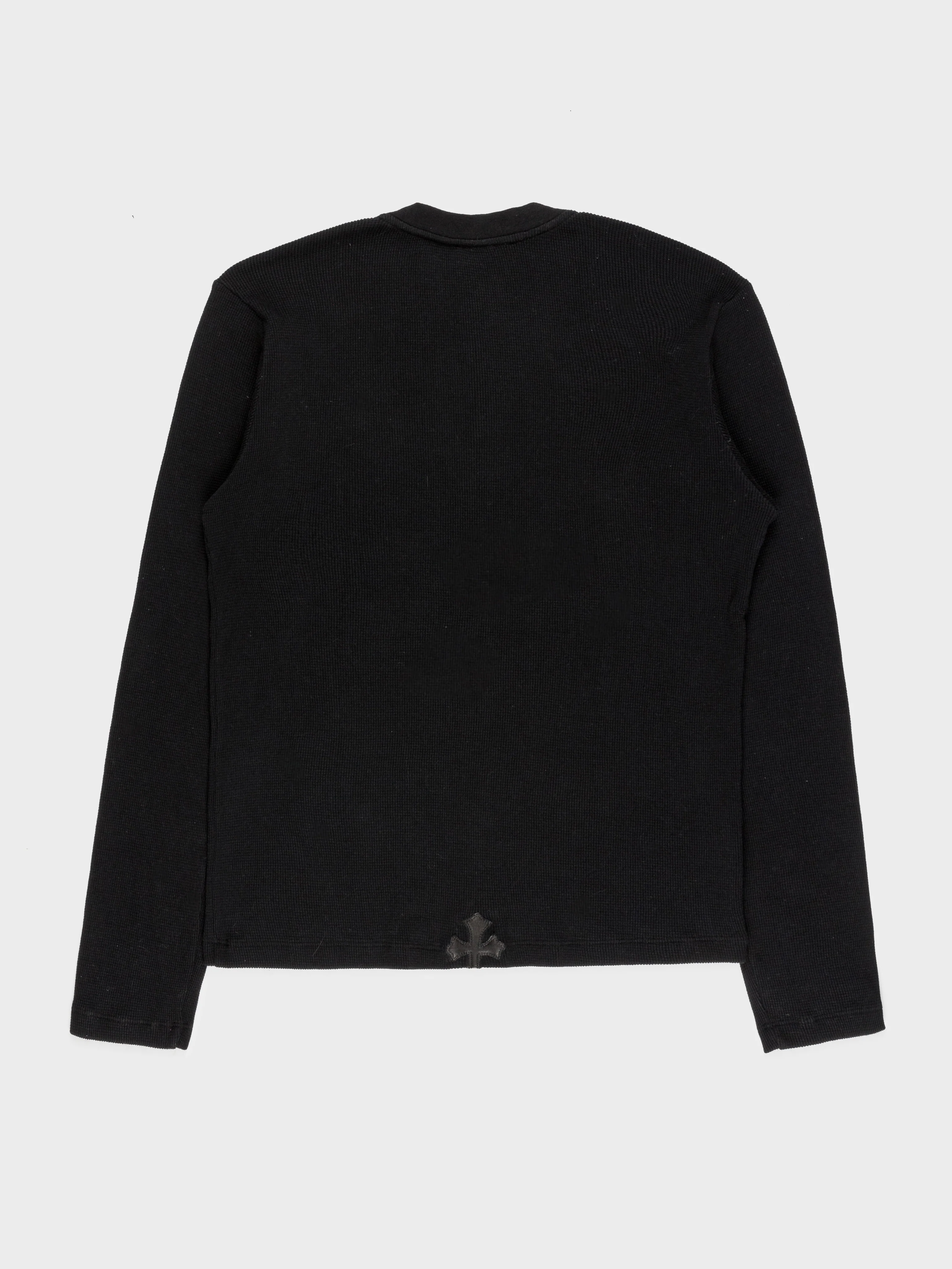 Long Sleeve Henley Patched Thermal - Image 3