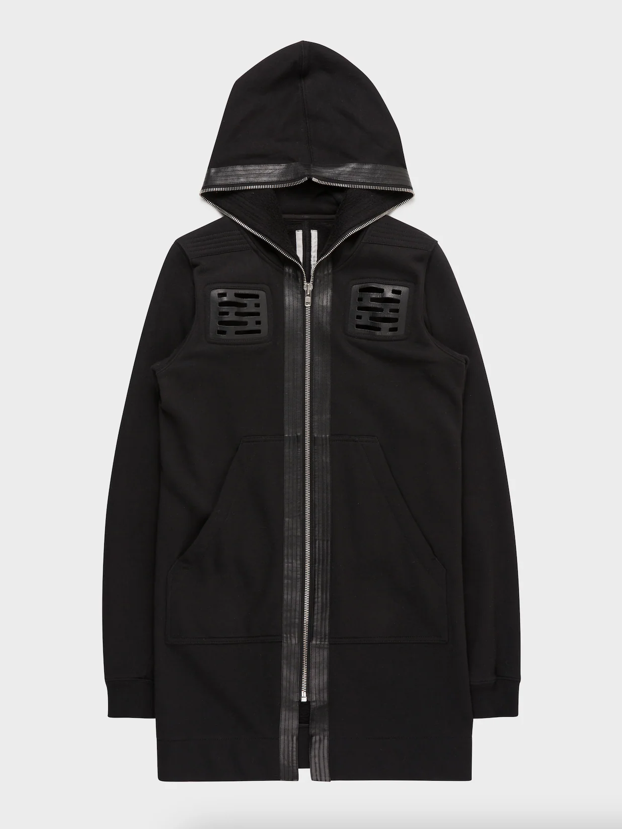 Longline Paneled Gimp Hoodie