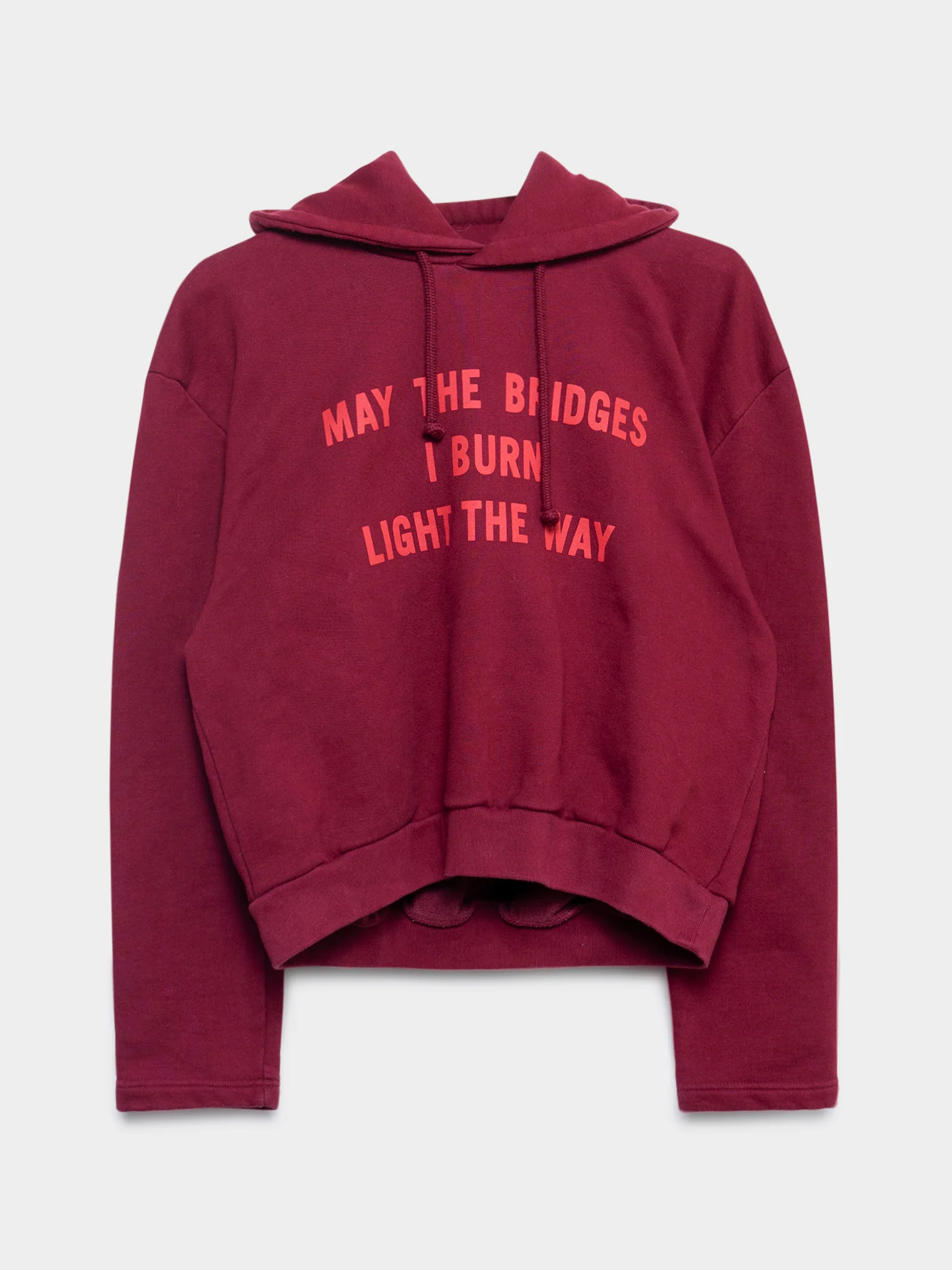 May The Bridges Burn Cropped Hoodie