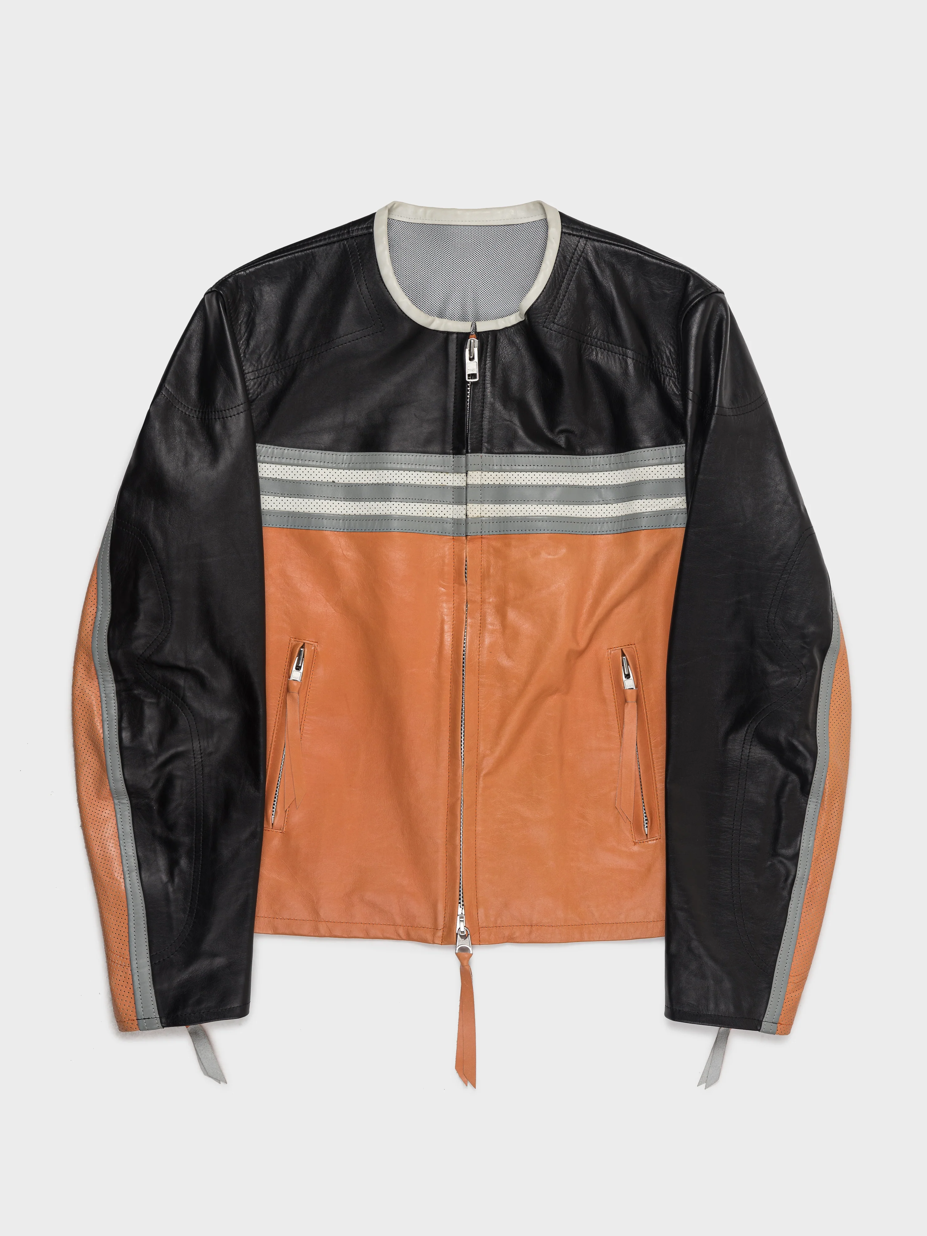 Y-3 Runway Perforated Leather Moto Jacket - Image 2