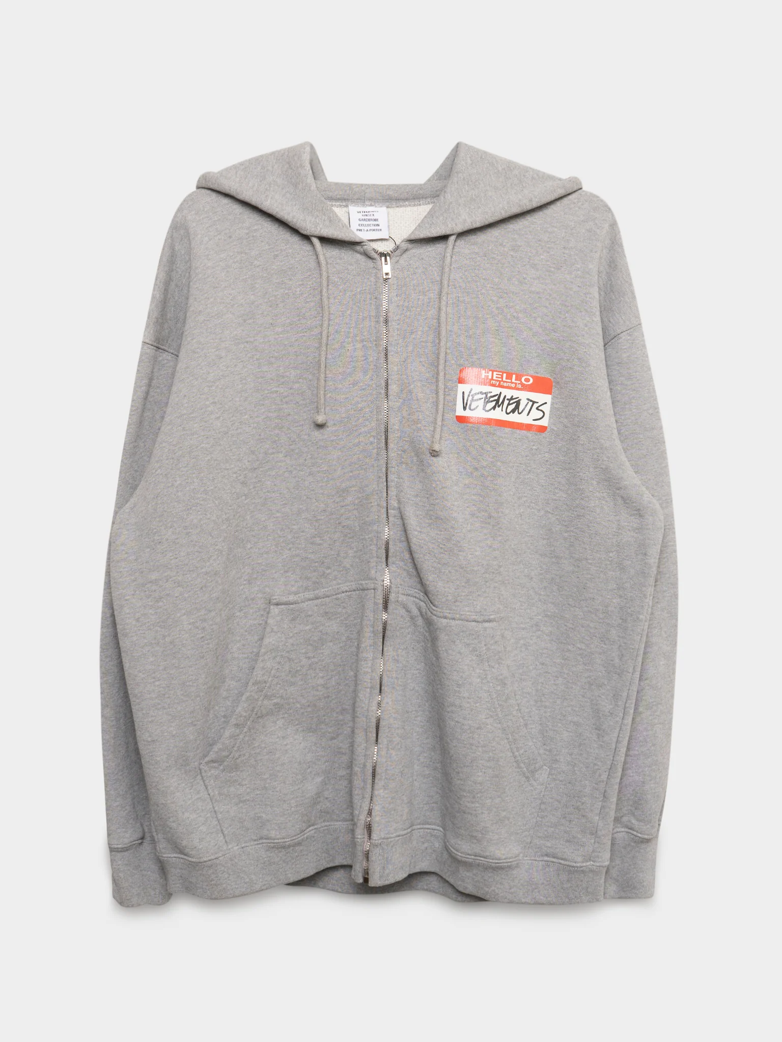 Nametag “Hello, My Name Is” Zip-Up Hoodie