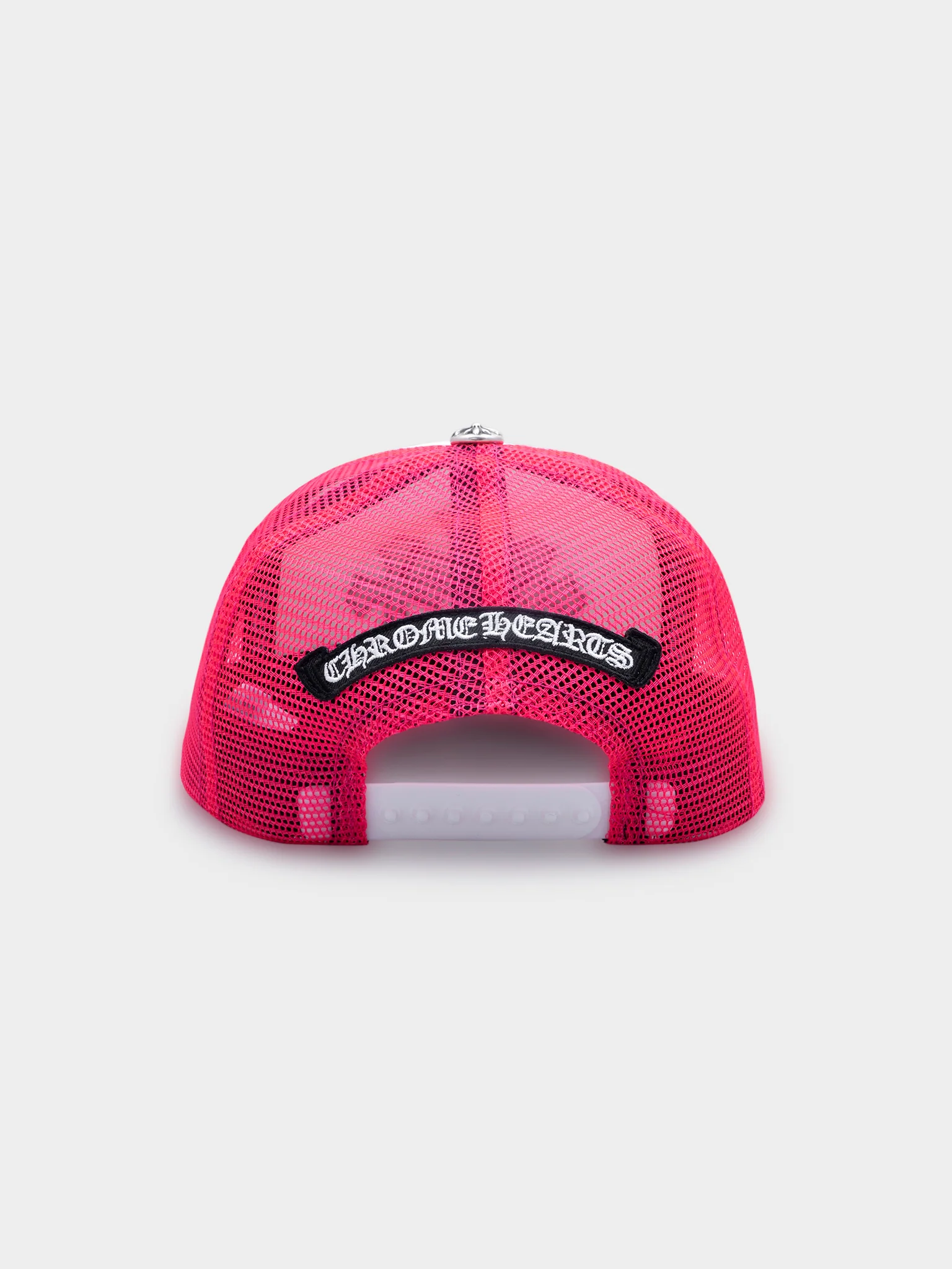 Neon Pink Triple Cross Trucker Hat - Image 3
