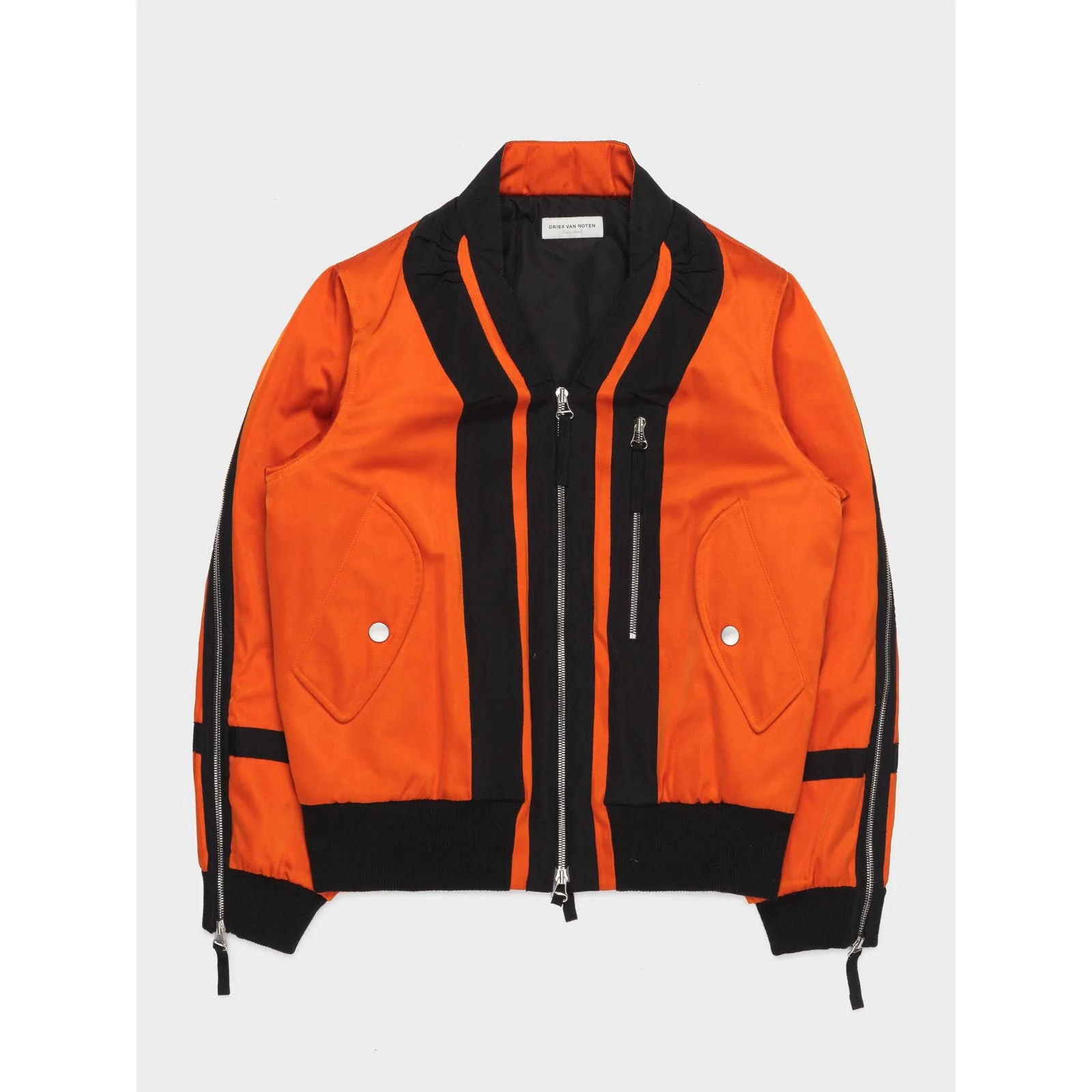 Orange Backzip Bomber