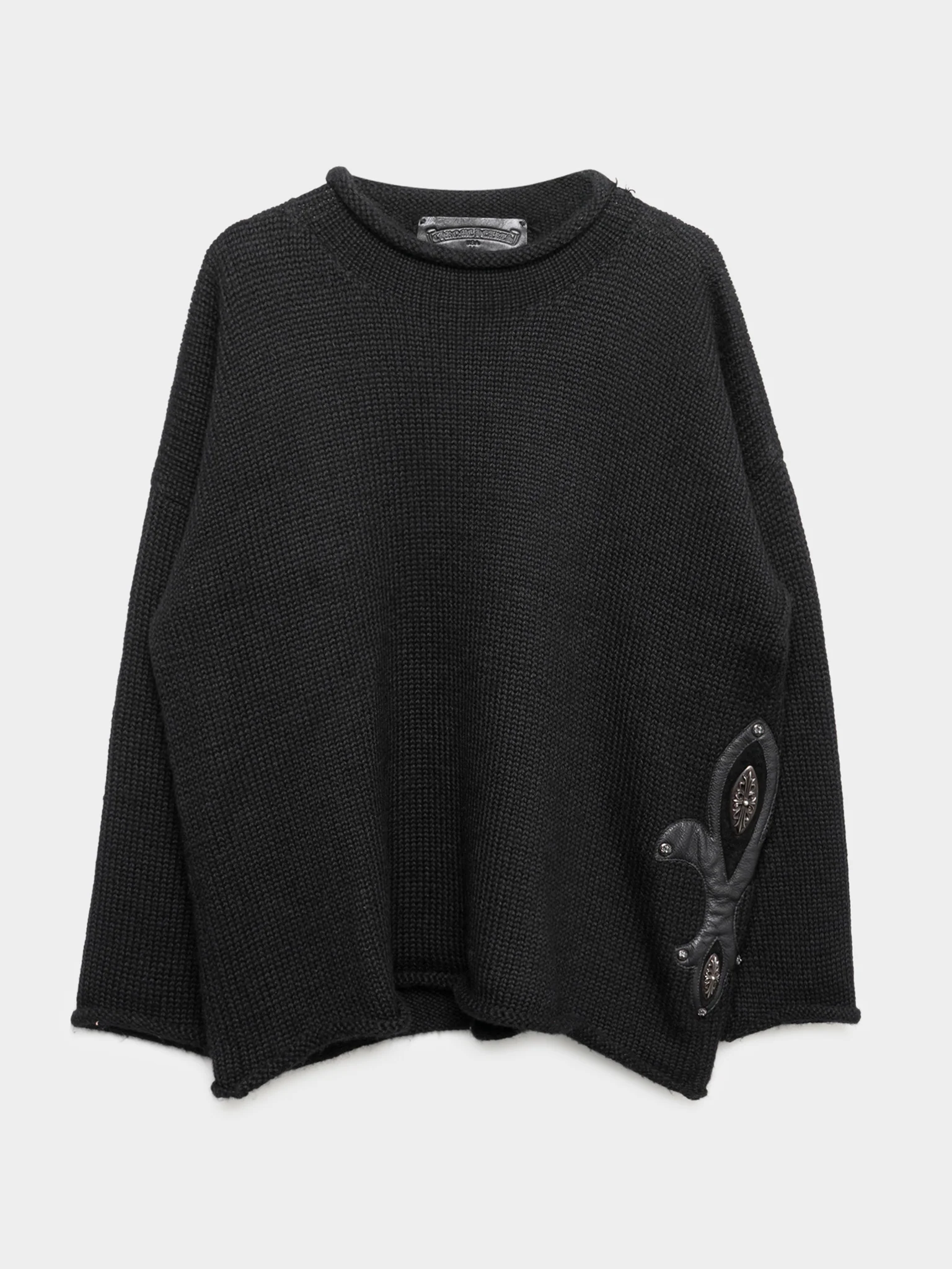 Oversized Fleur Patched Cashmere Sweater