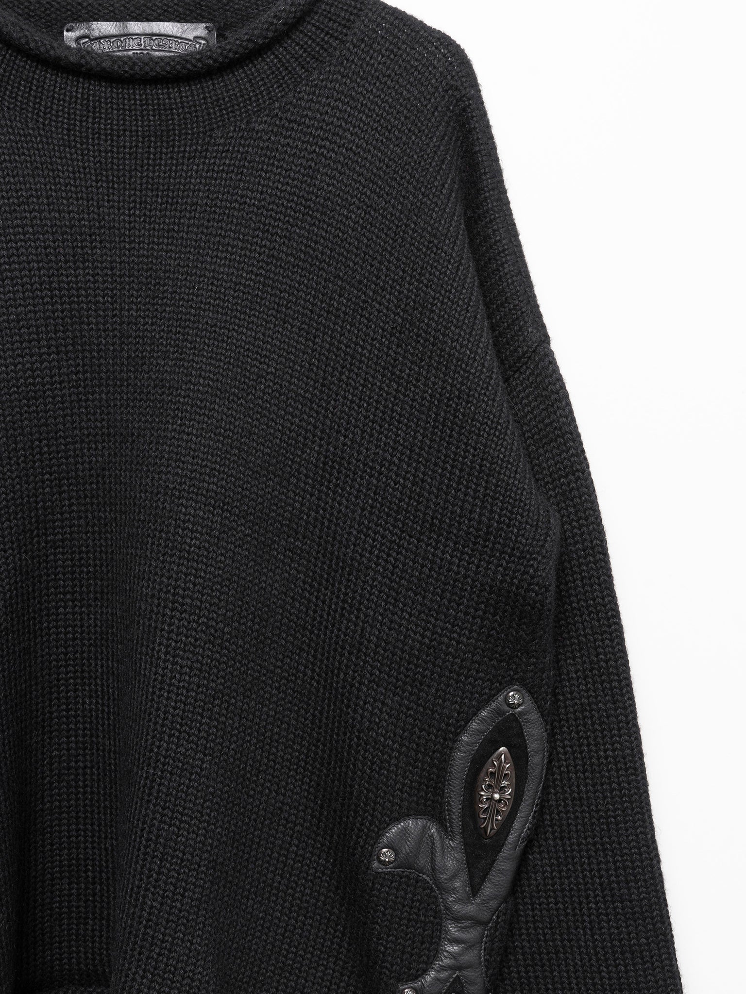 Oversized Fleur Patched Cashmere Sweater - Image 2