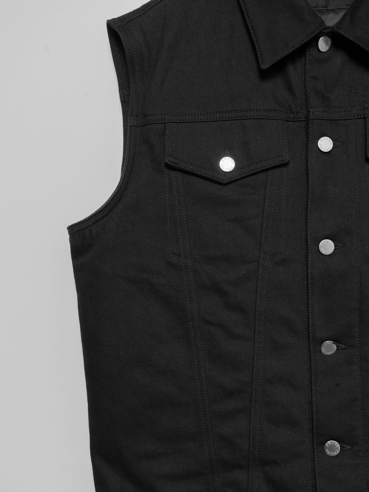 Padded Denim Vest - Image 2