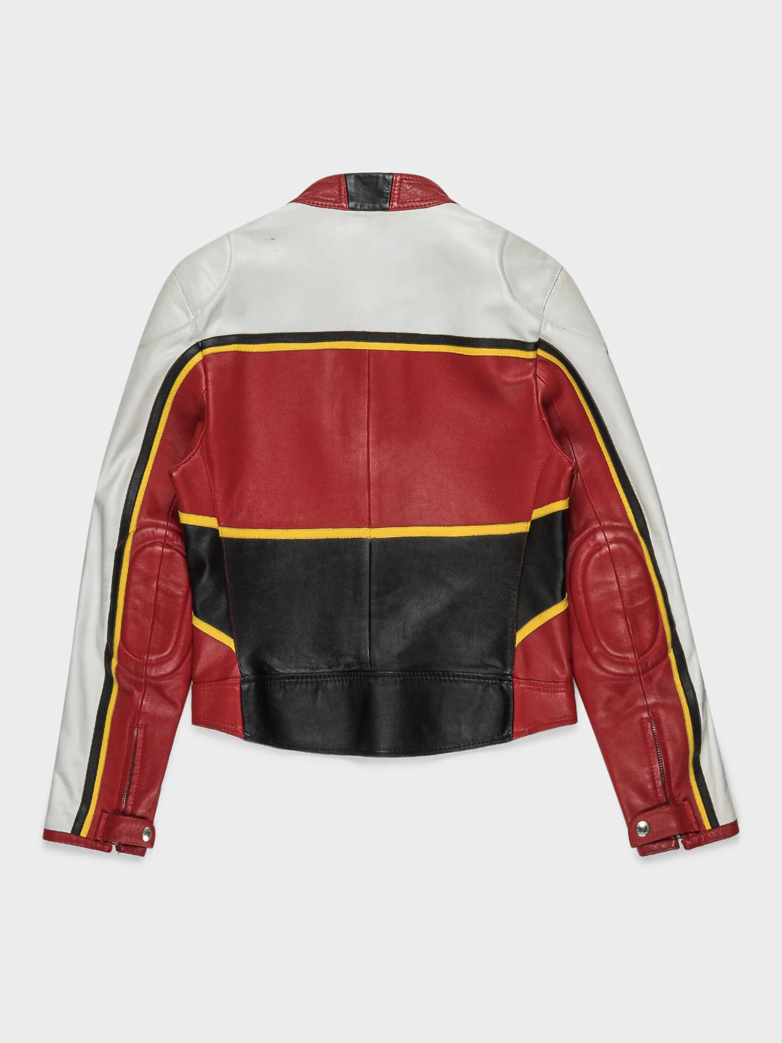Paneled Leather Rider Jacket - Image 3