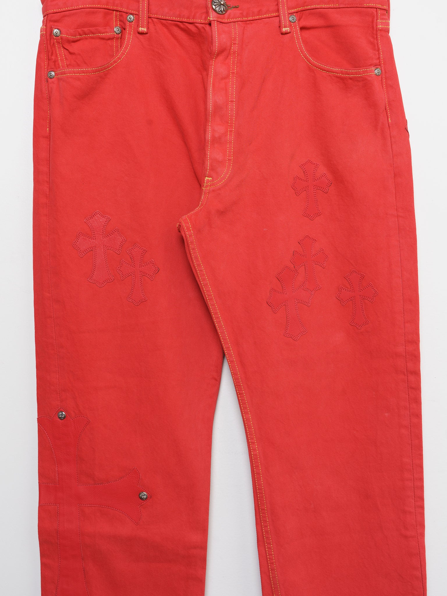 Paris Red Patched Levi’s Jeans - Image 2