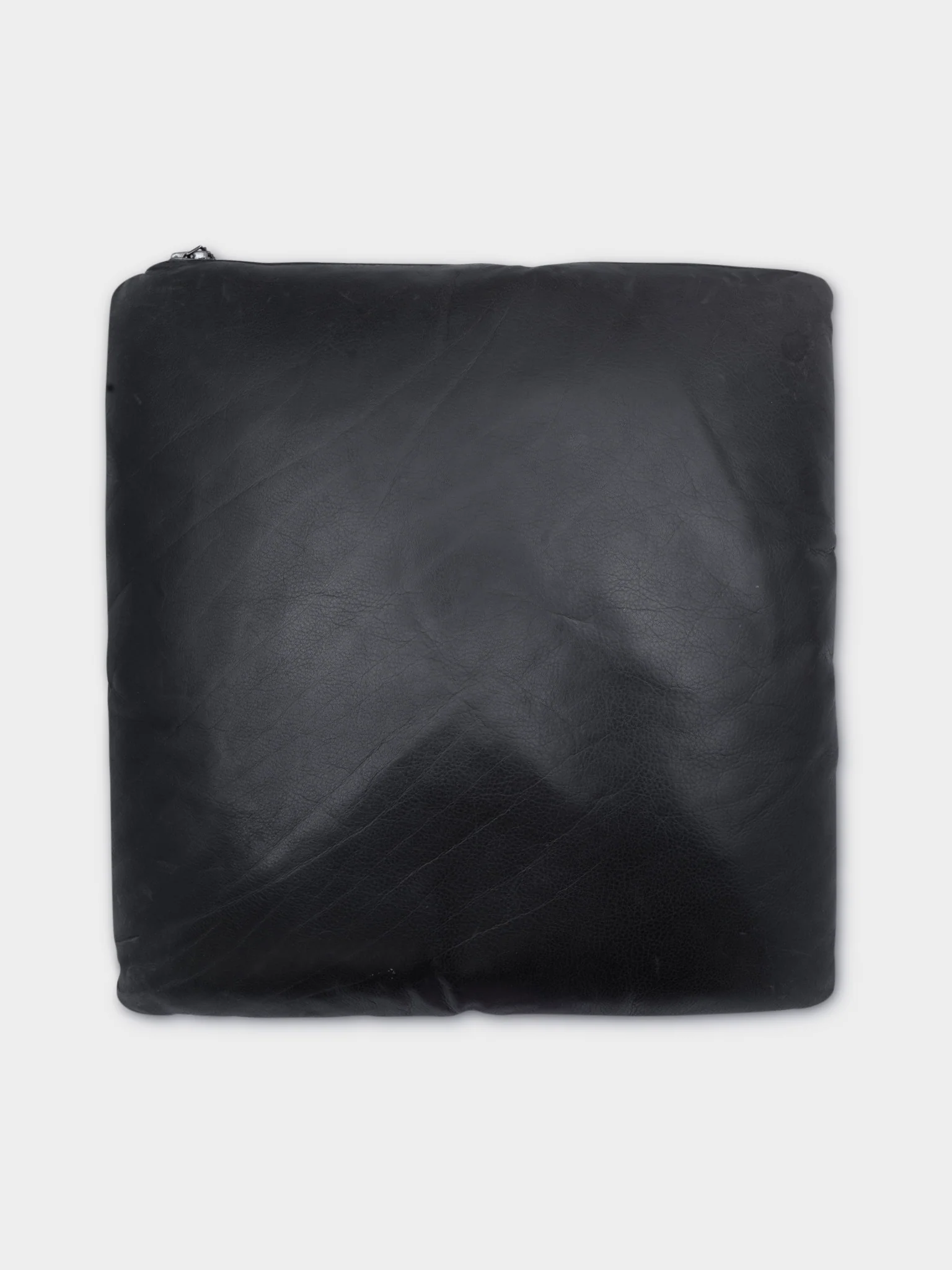 Patched Leather Pillow - Image 3