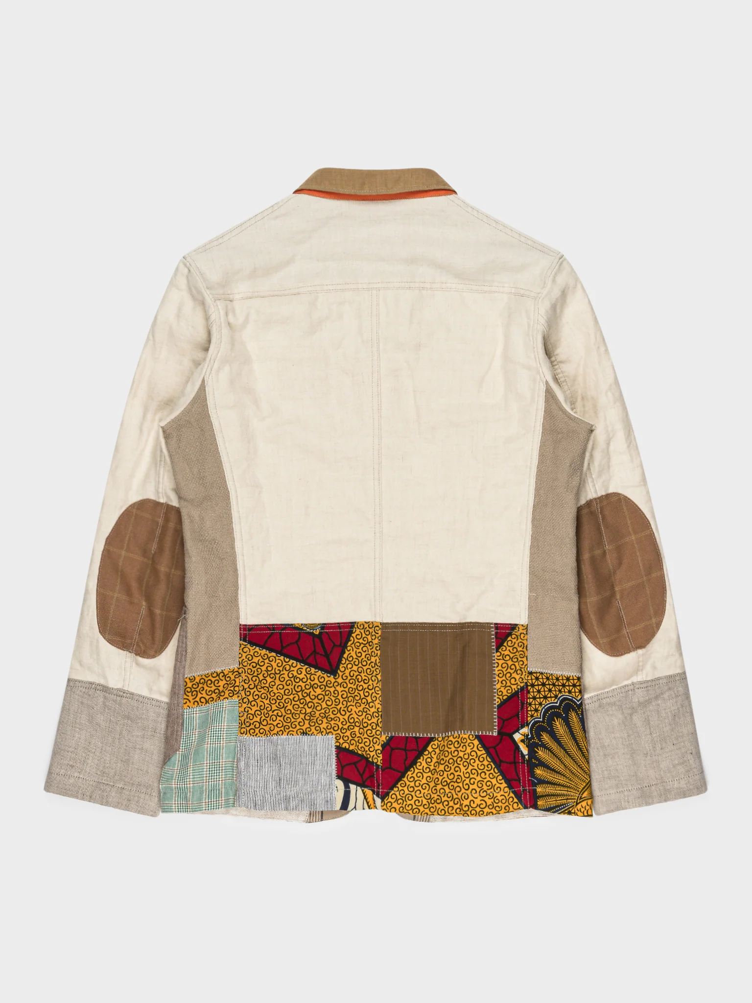 Linen Patchwork Trucker Jacket - Image 3