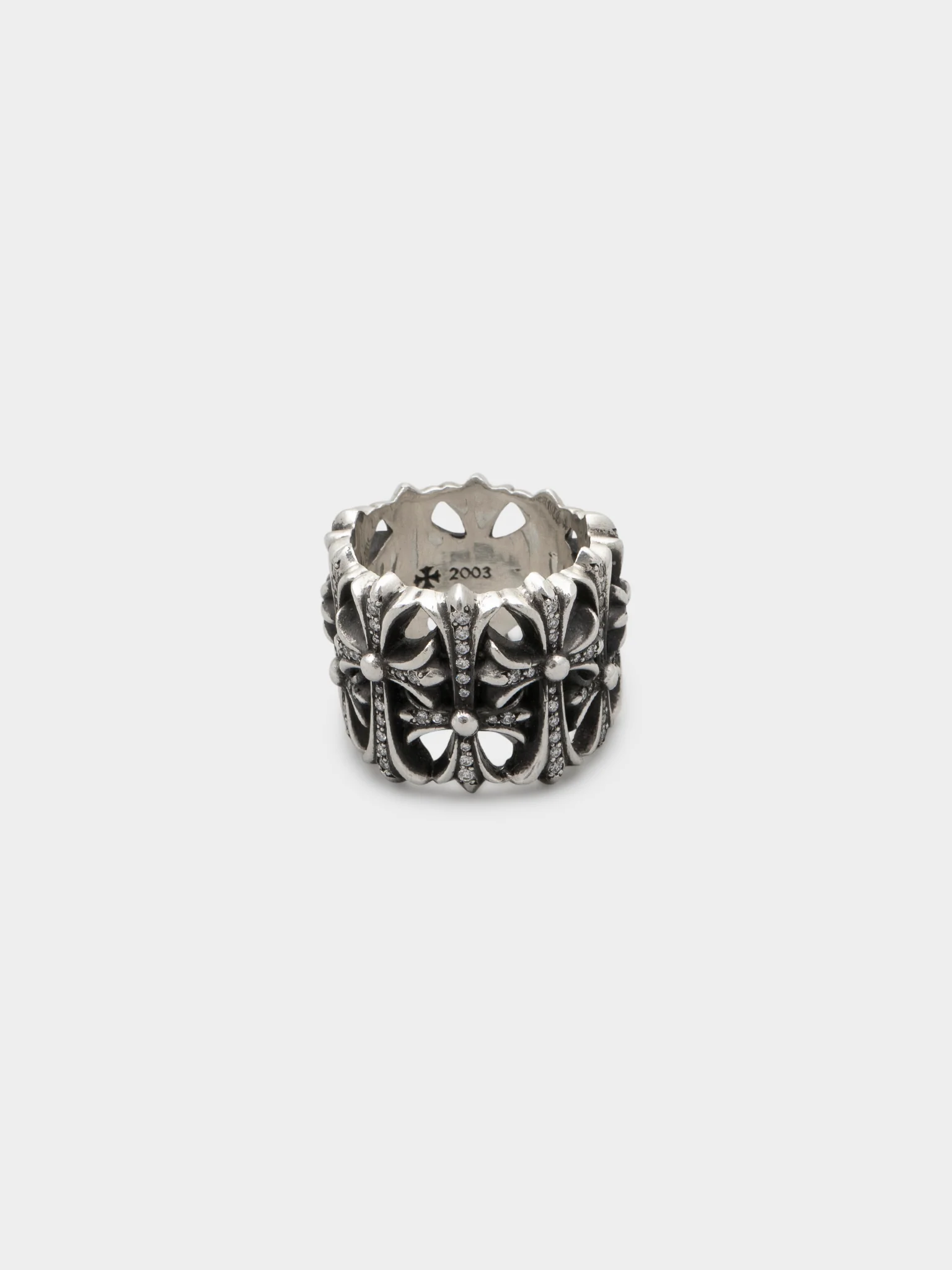 Pave Diamond Cemetery Ring - Image 2