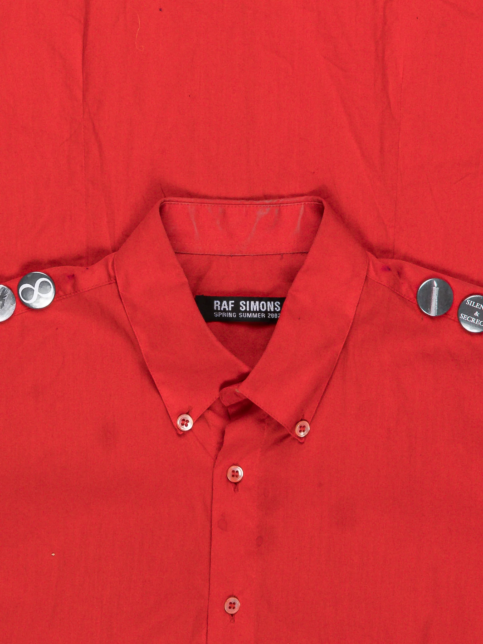 'Woe Unto Those' Pin Epaulette Button Up Shirt - Image 2